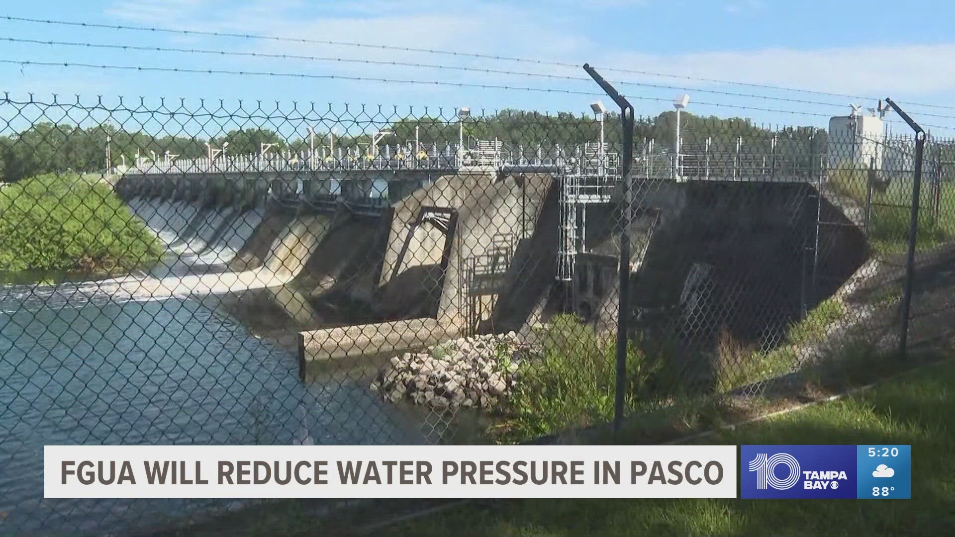 The Florida Governmental Utility Authority says it has reduced water pressure for the Seven Springs and Consolidated Mad Hatter Reclaimed Water Systems.