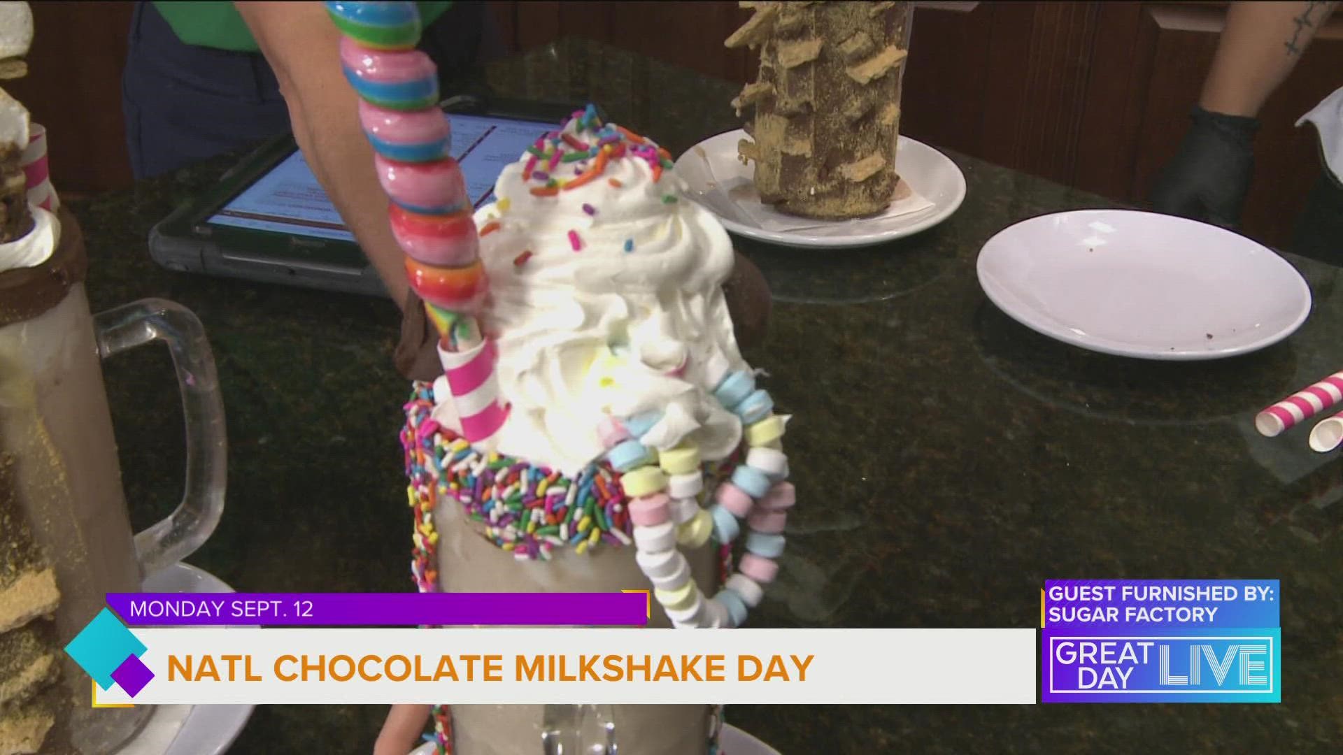 Celebrate National Chocolate milkshake day early with Sugar Factory