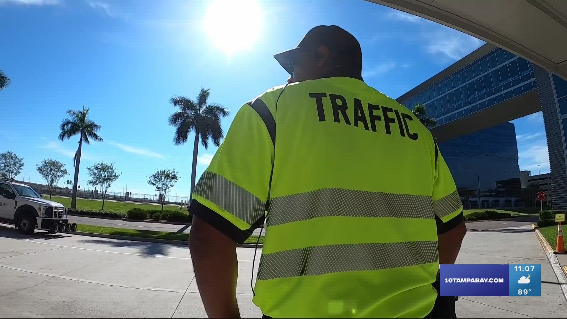 The heat in Florida is making it tough for ground crews and employees to direct traffic at the Tampa International Airport.