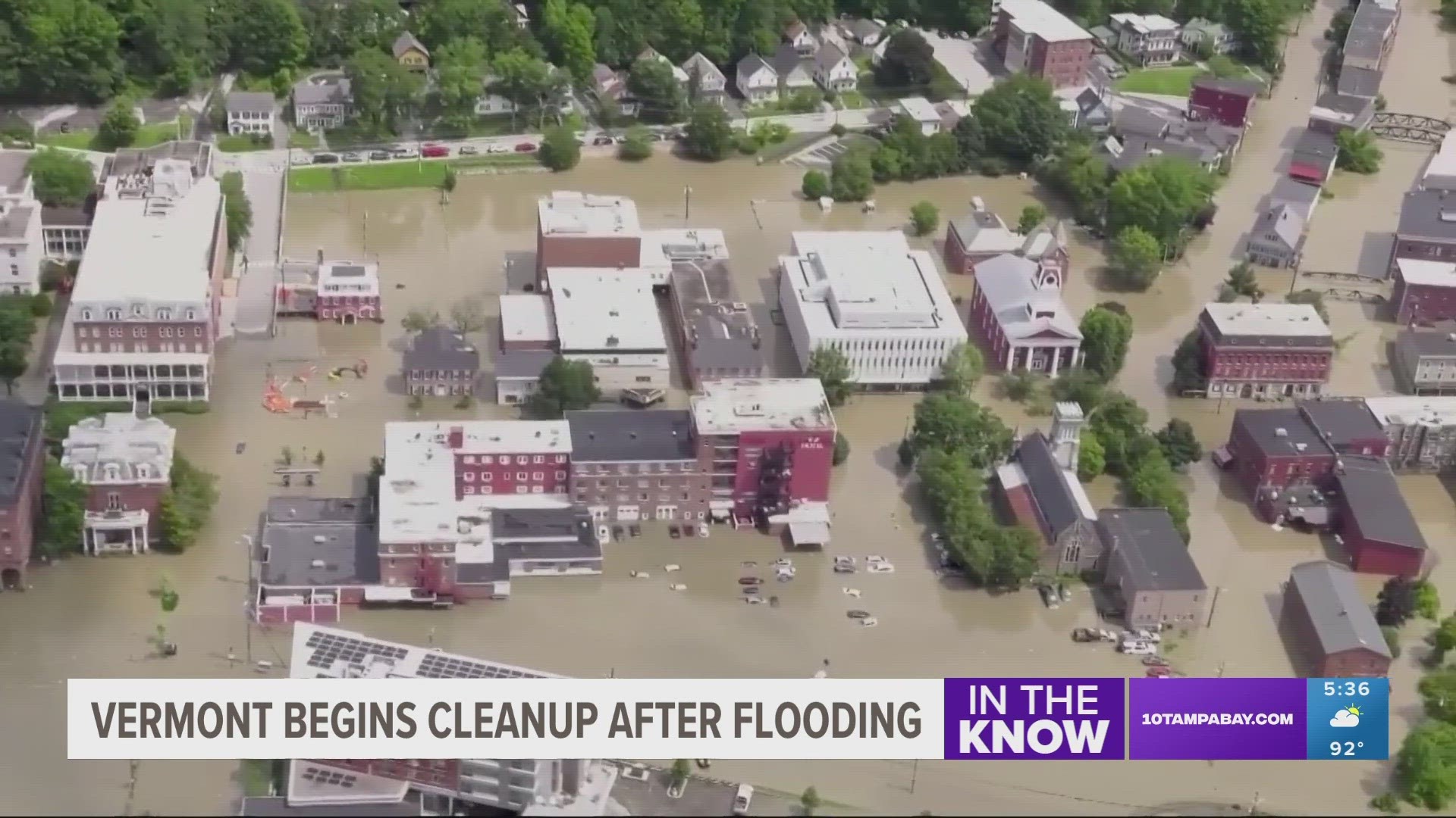 Vermont Gov. Phil Scott said floodwaters surpassed levels seen during Tropical Storm Irene.