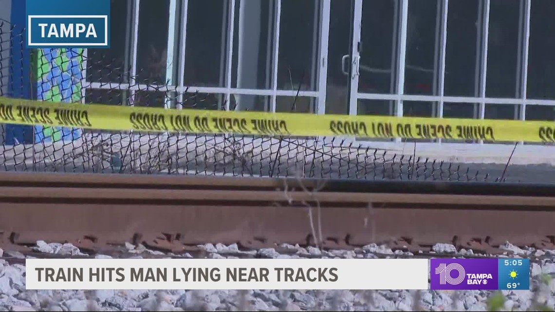 Train hits man lying near tracks in Tampa