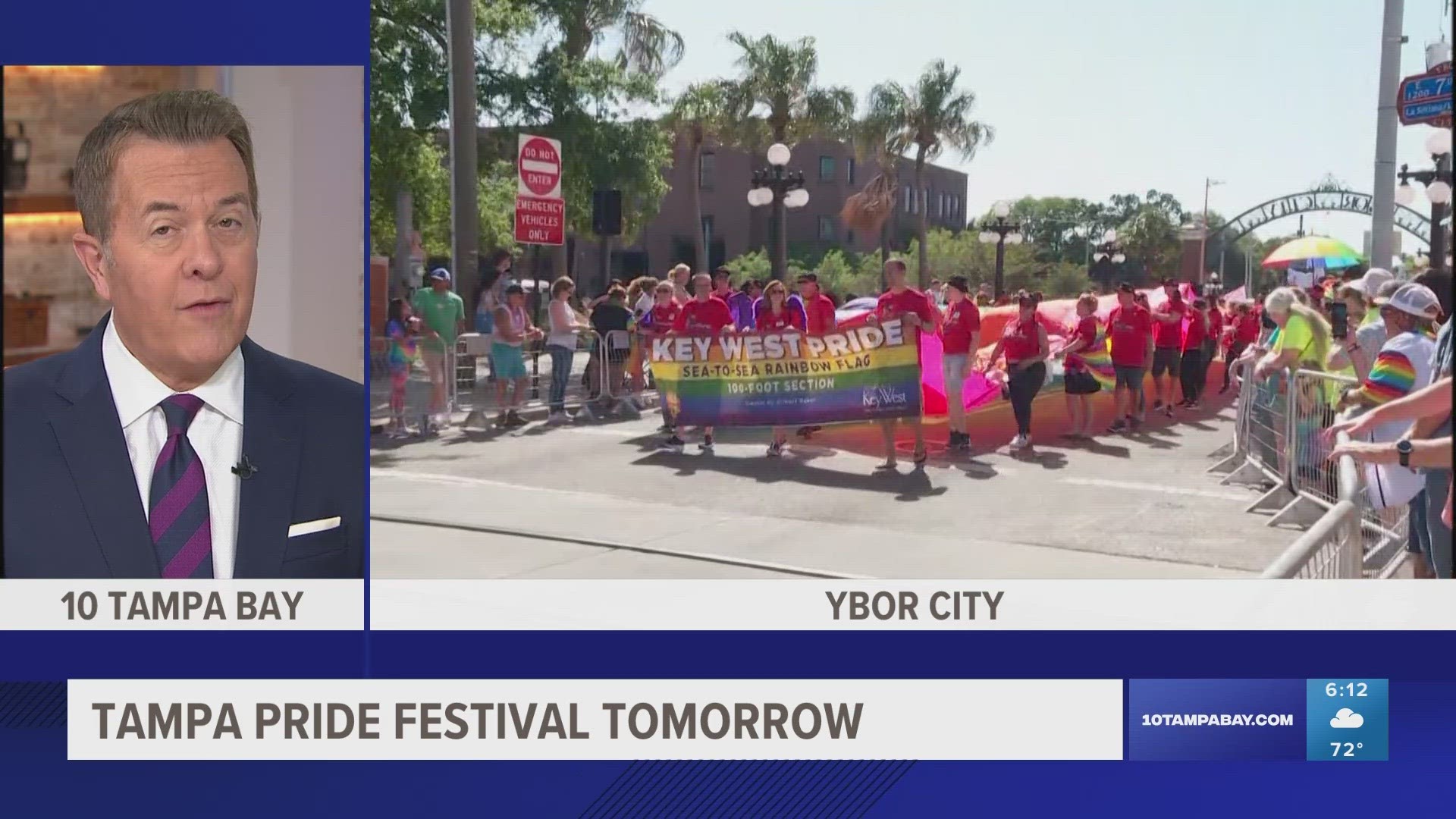 Seventh Avenue and surrounding roads will be closed. Nebraska Avenue and the Selmon Expressway are expected to be busy around the time of the parade.