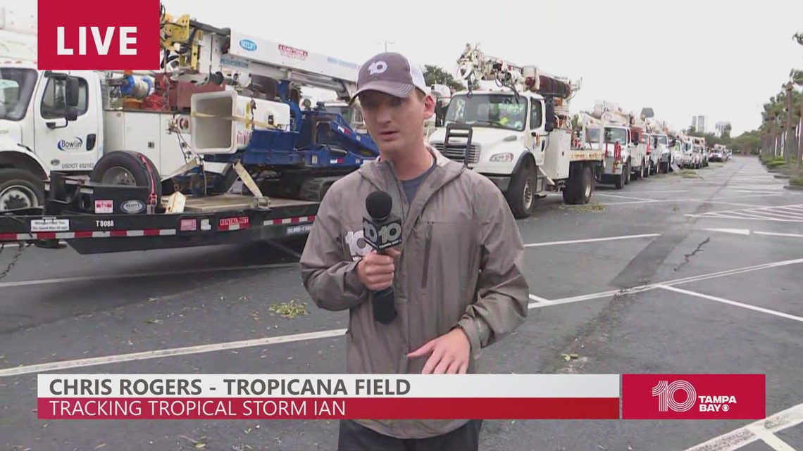 Line crews staging to restore power in Pinellas County