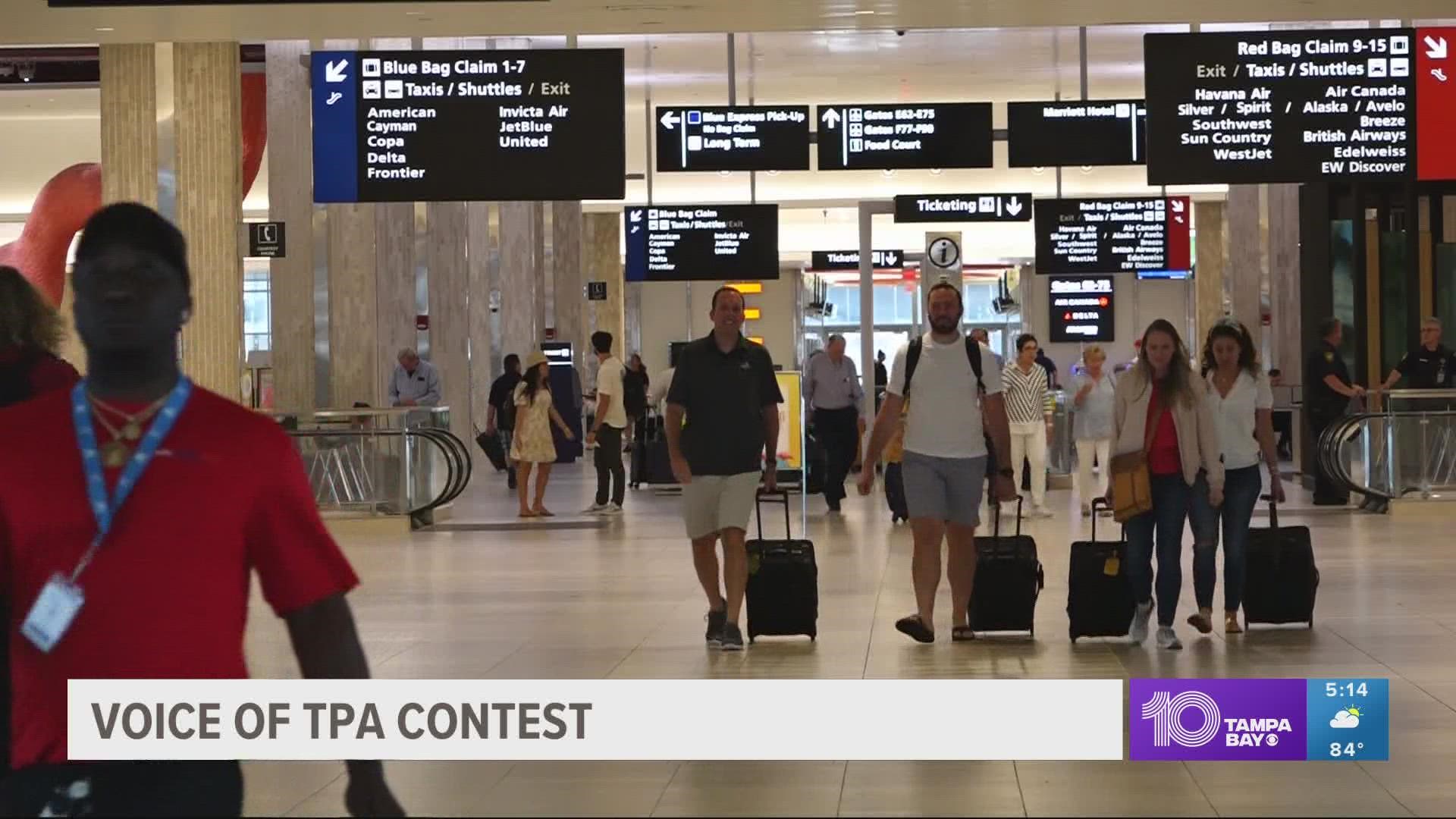 Last year was the first year for the voice of TPA contest, but there were far fewer passengers and participants.