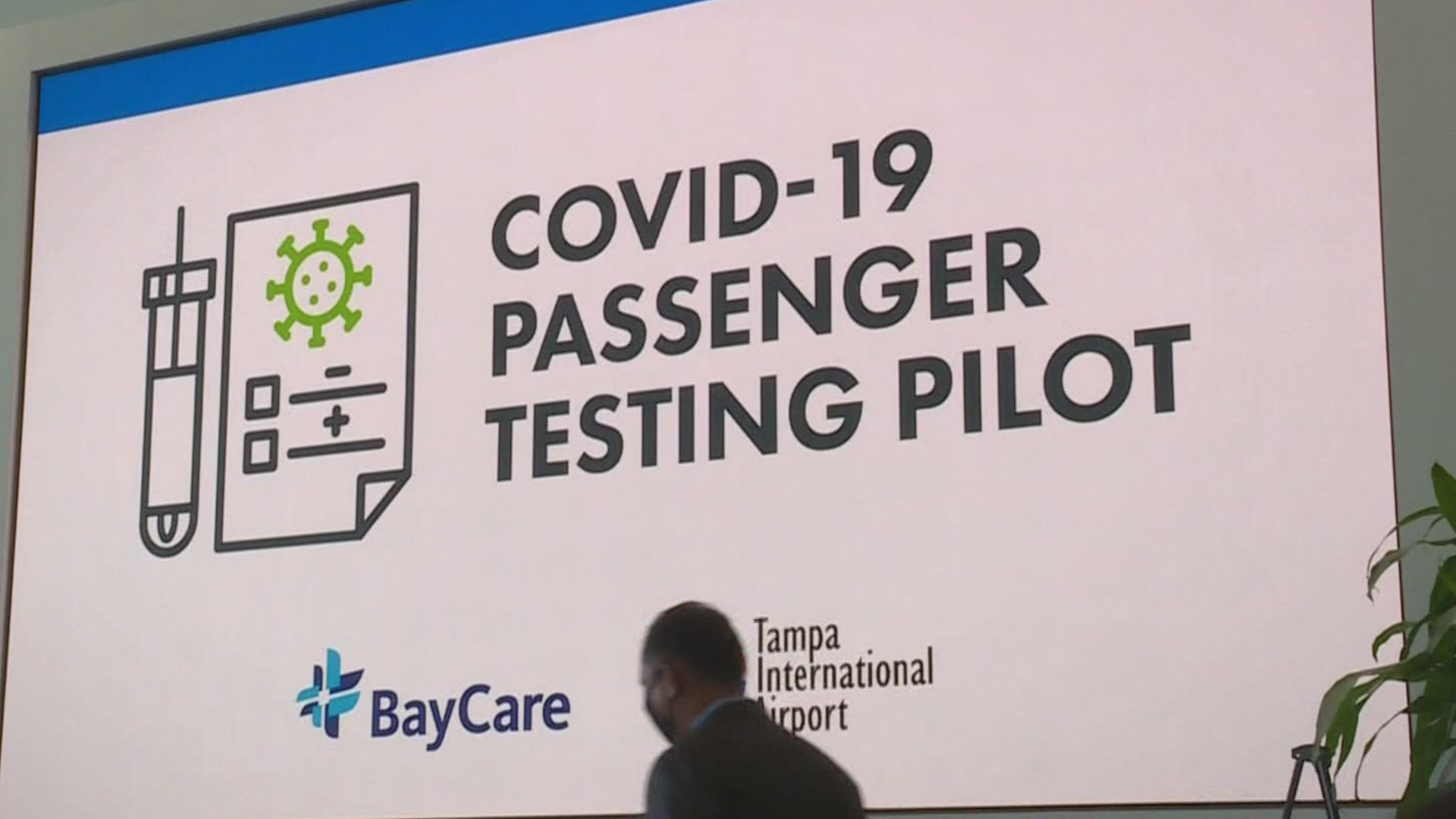 The airport will make two kinds of coronavirus tests available to all passengers.