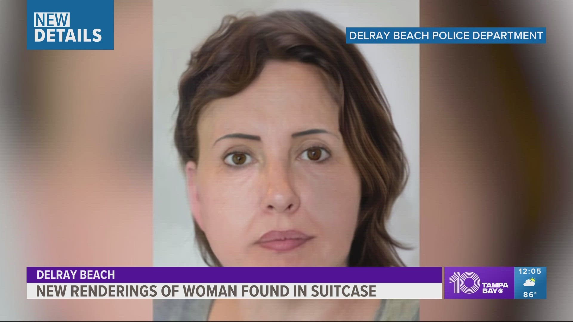 The reconstructed images show what she may have looked like, police say.