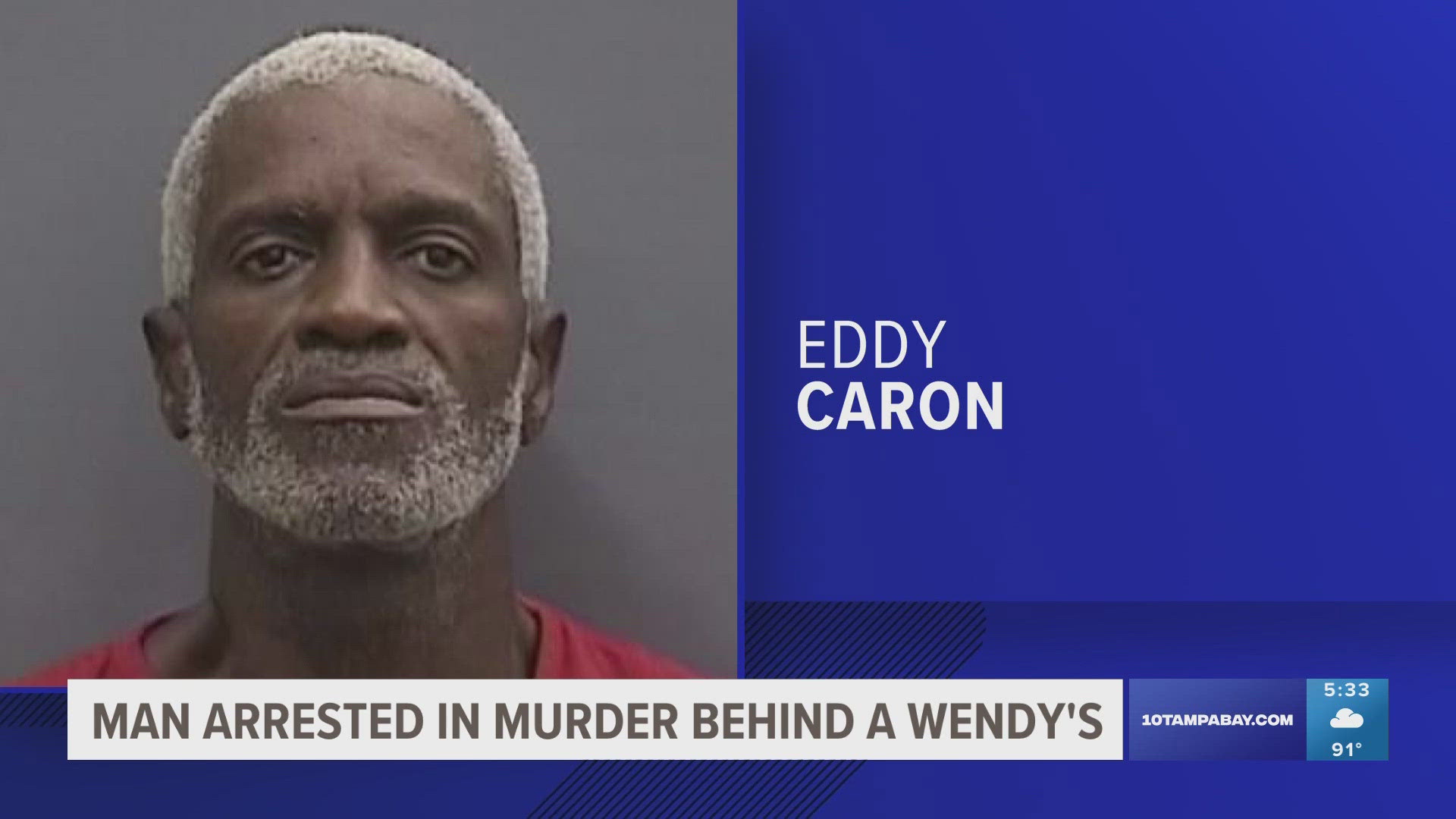 Eddy Caron is being accused of stabbing a man behind a Wendy's in Hillsborough. Caron is charged with first-degree murder.