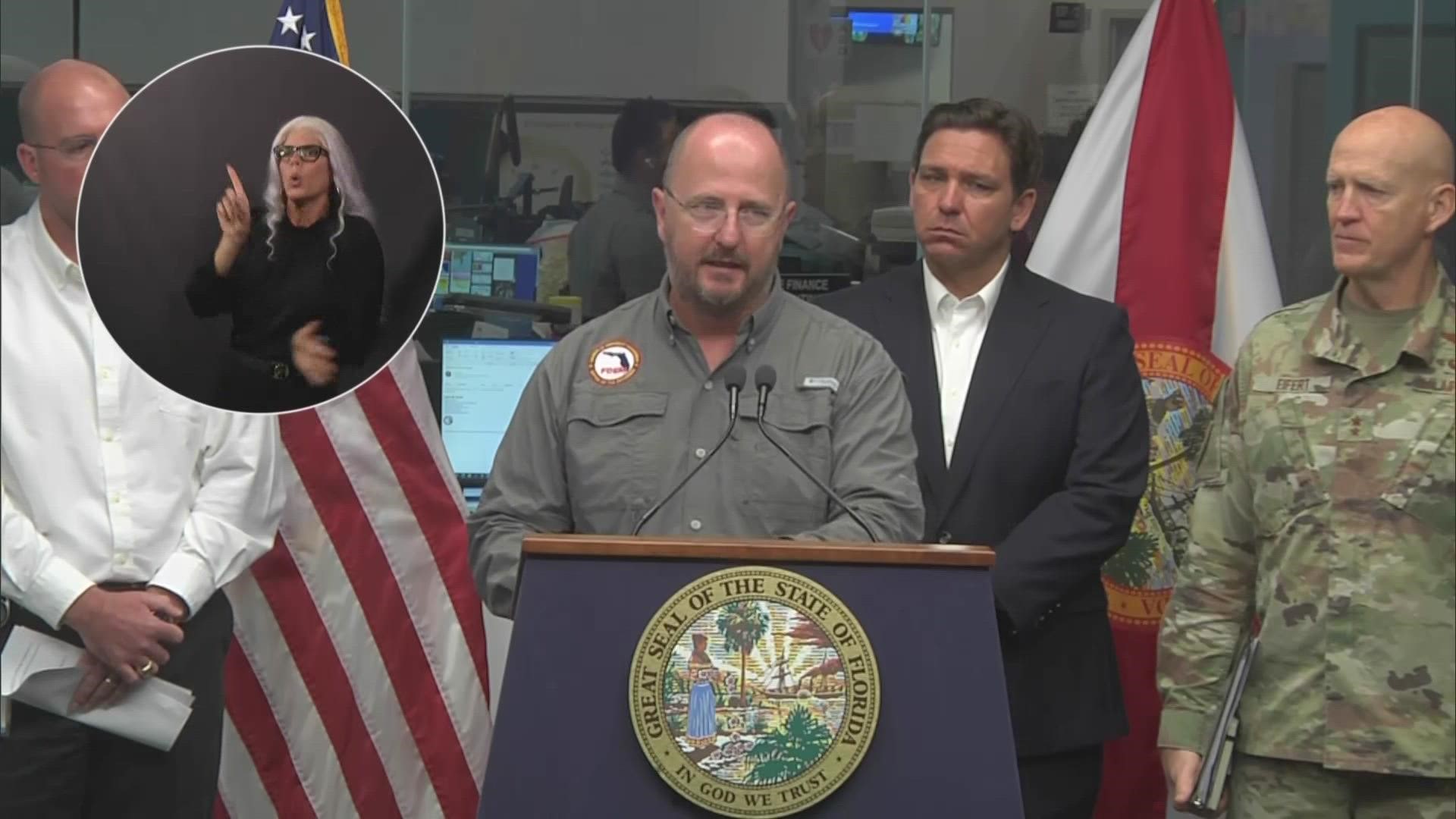 Gov. Ron DeSantis provided an update on Florida preparations ahead of anticipated impacts from Hurricane Ian.