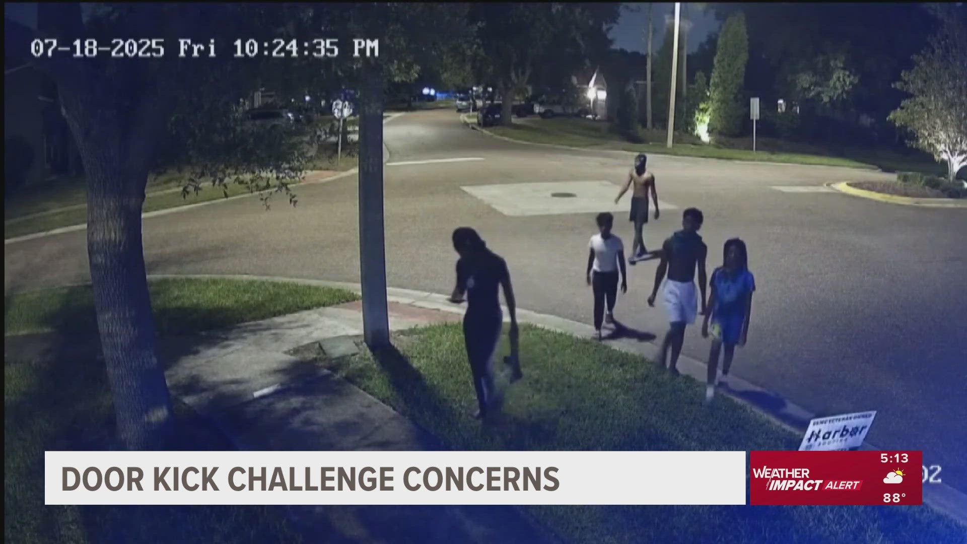 Deputies are asking parents to warn their children about a potentially dangerous prank called the "door kick challenge."