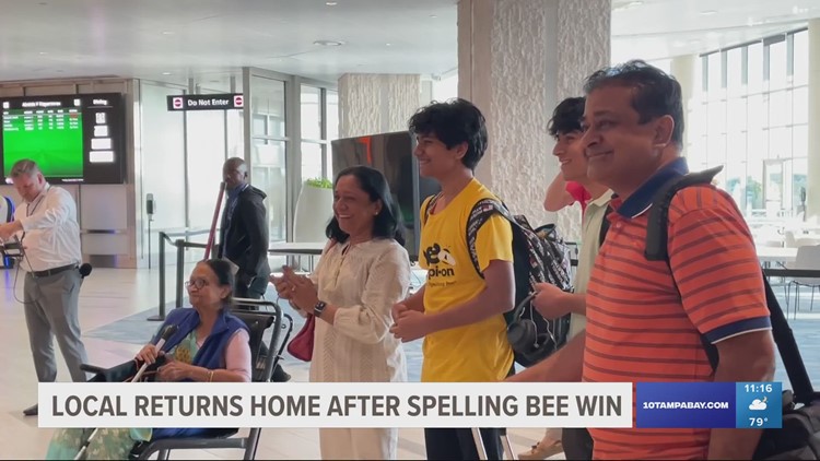 Largo teen who claimed 2023 Scripps National Spelling Bee title returns home