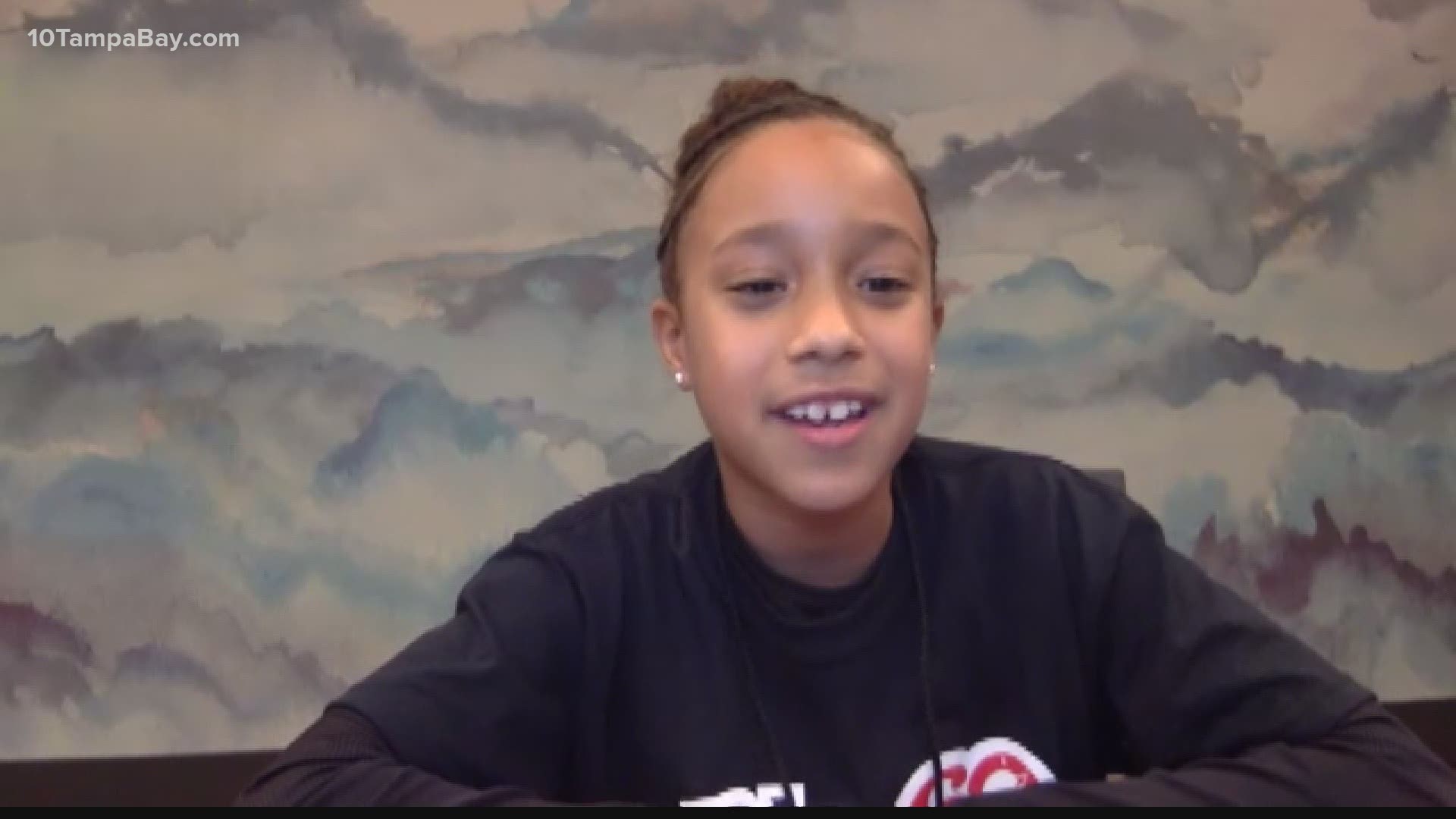 Amaya Brannon, 10, encourages all kids to get active.