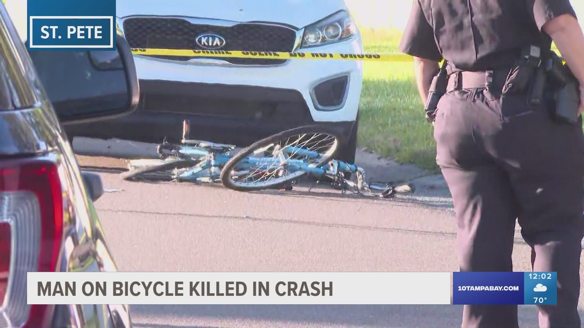 A bicyclist was killed in a crash involving a vehicle Wednesday morning, St. Petersburg police said.