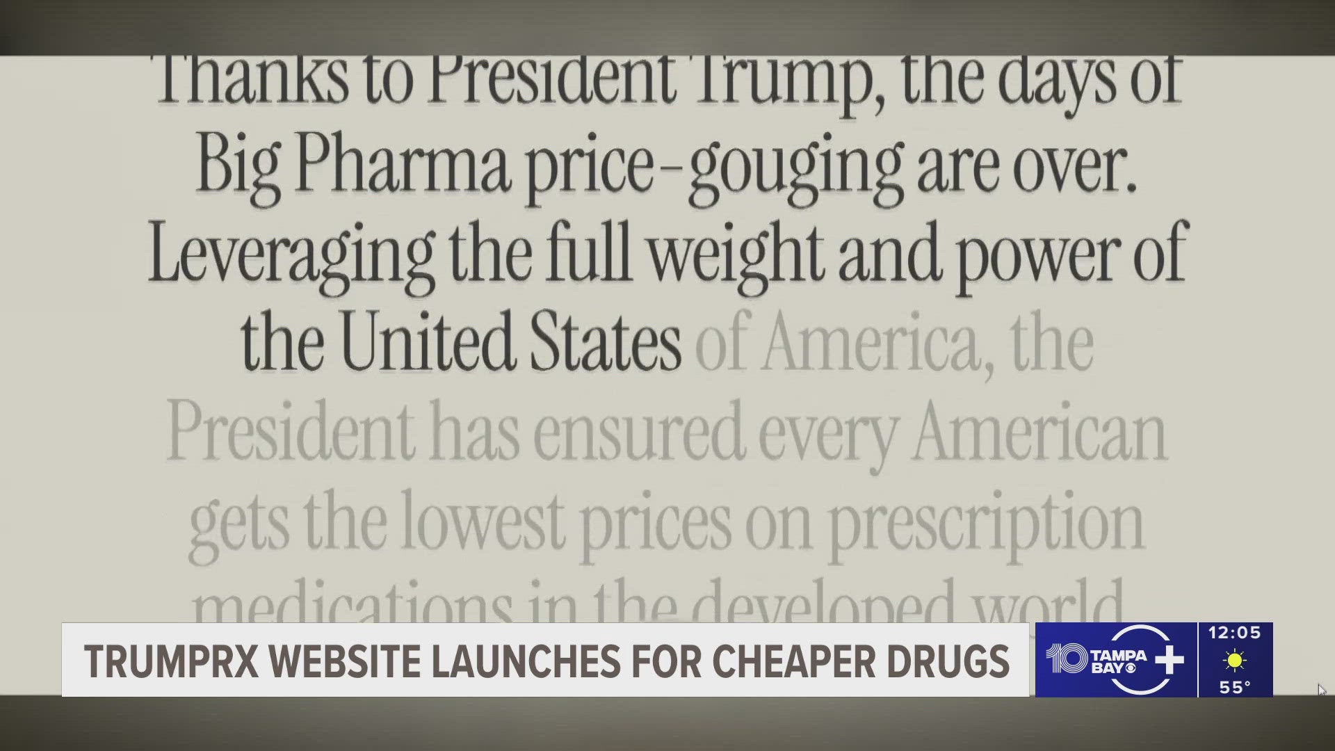 Trump Rx Sign Trump administration launches TrumpRx website for discounted drugs ...
