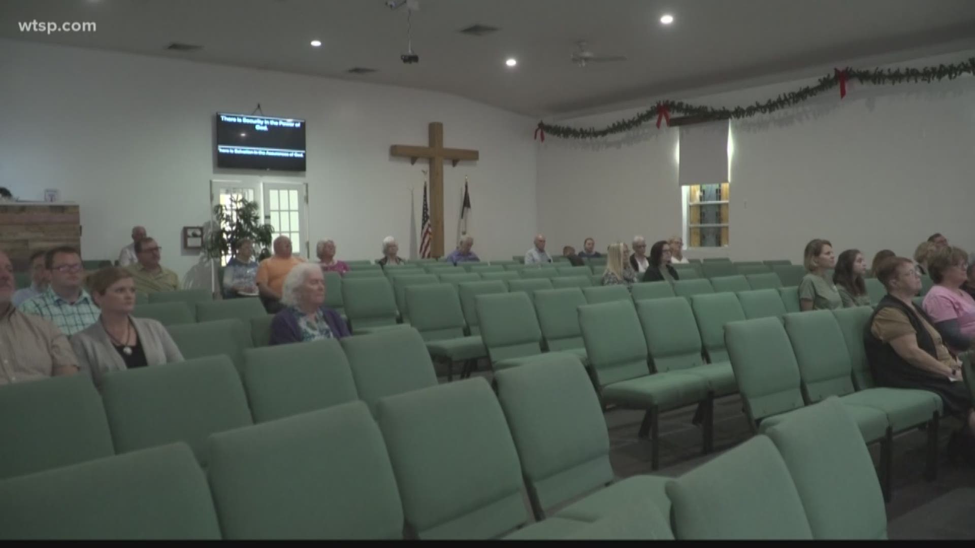 Five weeks after an EF-2 tornado ripped up Mt. Tabor Baptist Church, worshipers returned to their sanctuary for the first time.