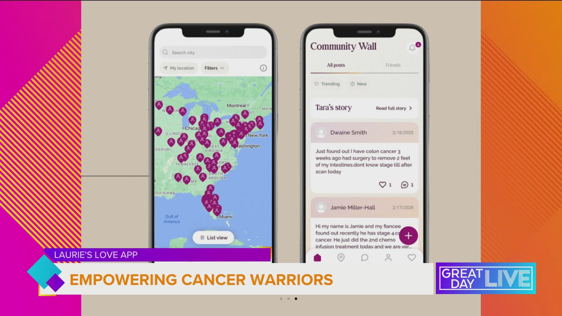 GDL talks with the creator of Laurie’s Love App, a place where those with cancer can connect with others fighting the same type of disease.