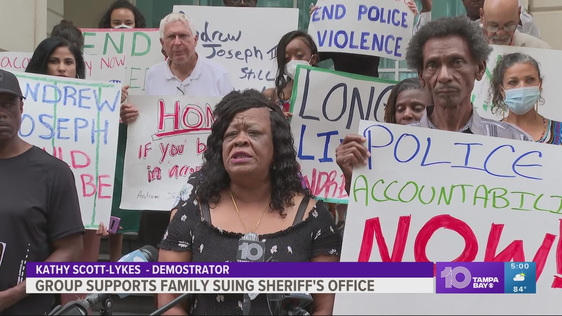 The parents of Andrew Joseph III say their 14-year-old son's death was a result of the Hillsborough County Sheriff's Office's "negligence."