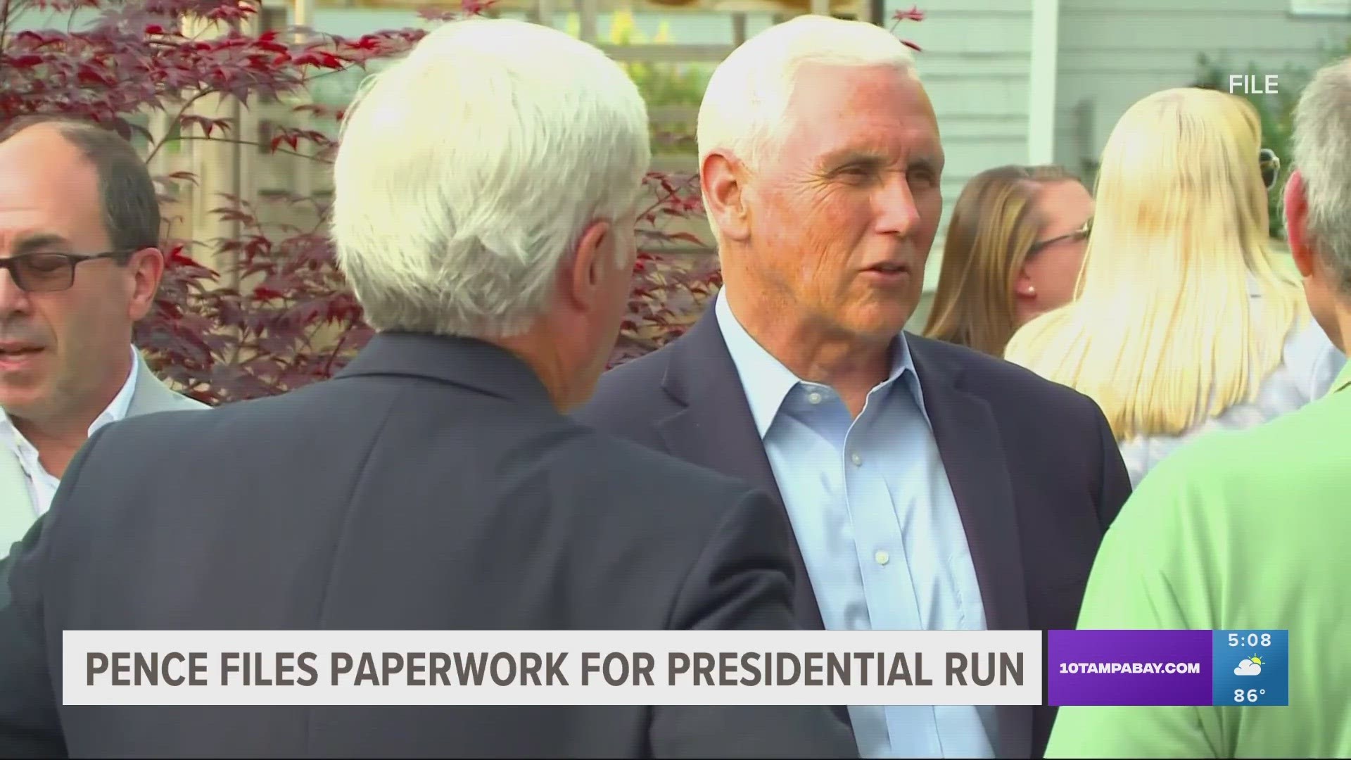 Pence, who describes himself as “a Christian, a conservative and a Republican, in that order,” filed paperwork Monday declaring his campaign.