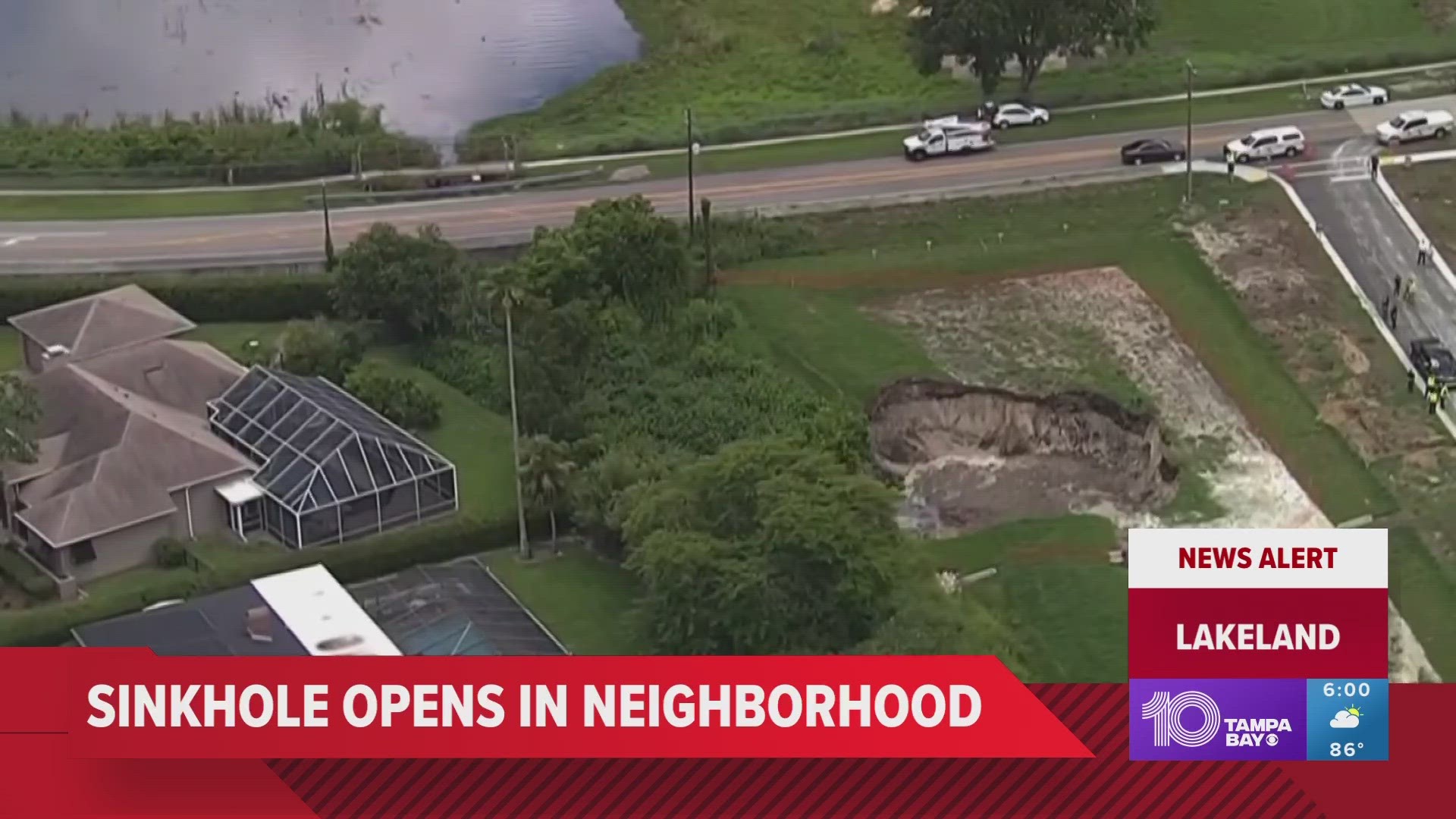 "The sinkhole is growing, we don't know how much bigger it will grow," Sheriff Grady Judd said.