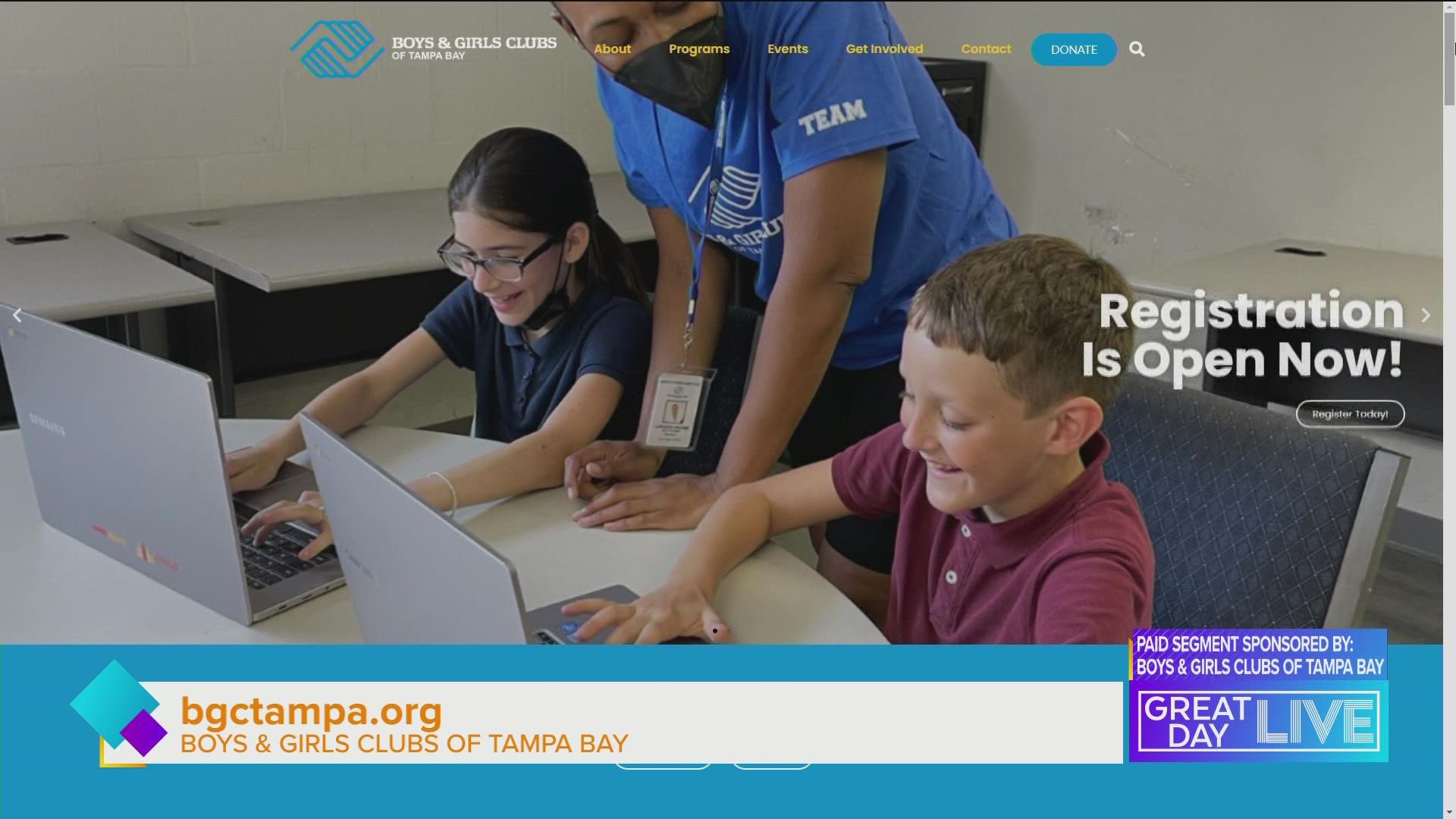 Paid segment sponsored by the Boys and Girls clubs of Tampa Bay.