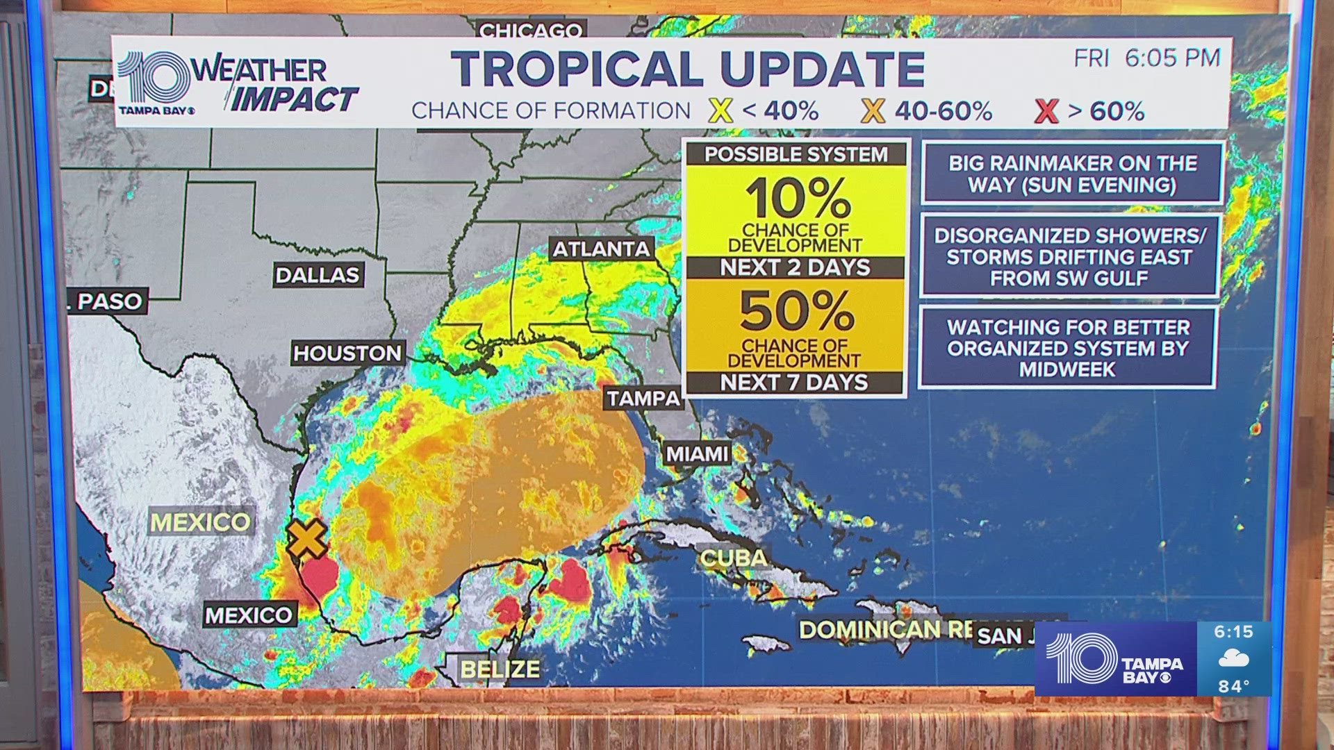 There is no immediate threat to the Tampa Bay area.