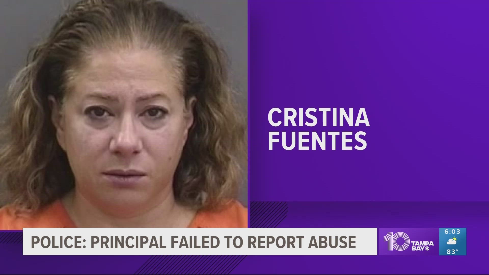 After detectives began their investigation in April, the principal of Channelside Academy of Math and Science, 49-year-old Cristina Fuentes, surrendered to police.