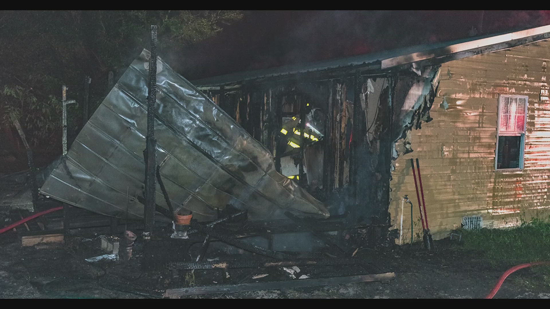 Polk County Fire Rescue responded to the blaze on Saturday night.