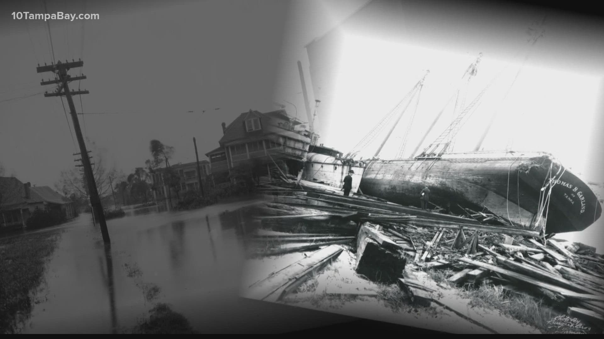 Eight people died in the Category 4 storm that split Hog Island on October 25, 1921. The storm carved out 'Hurricane Pass', creating Caladesi and Honeymoon Islands.