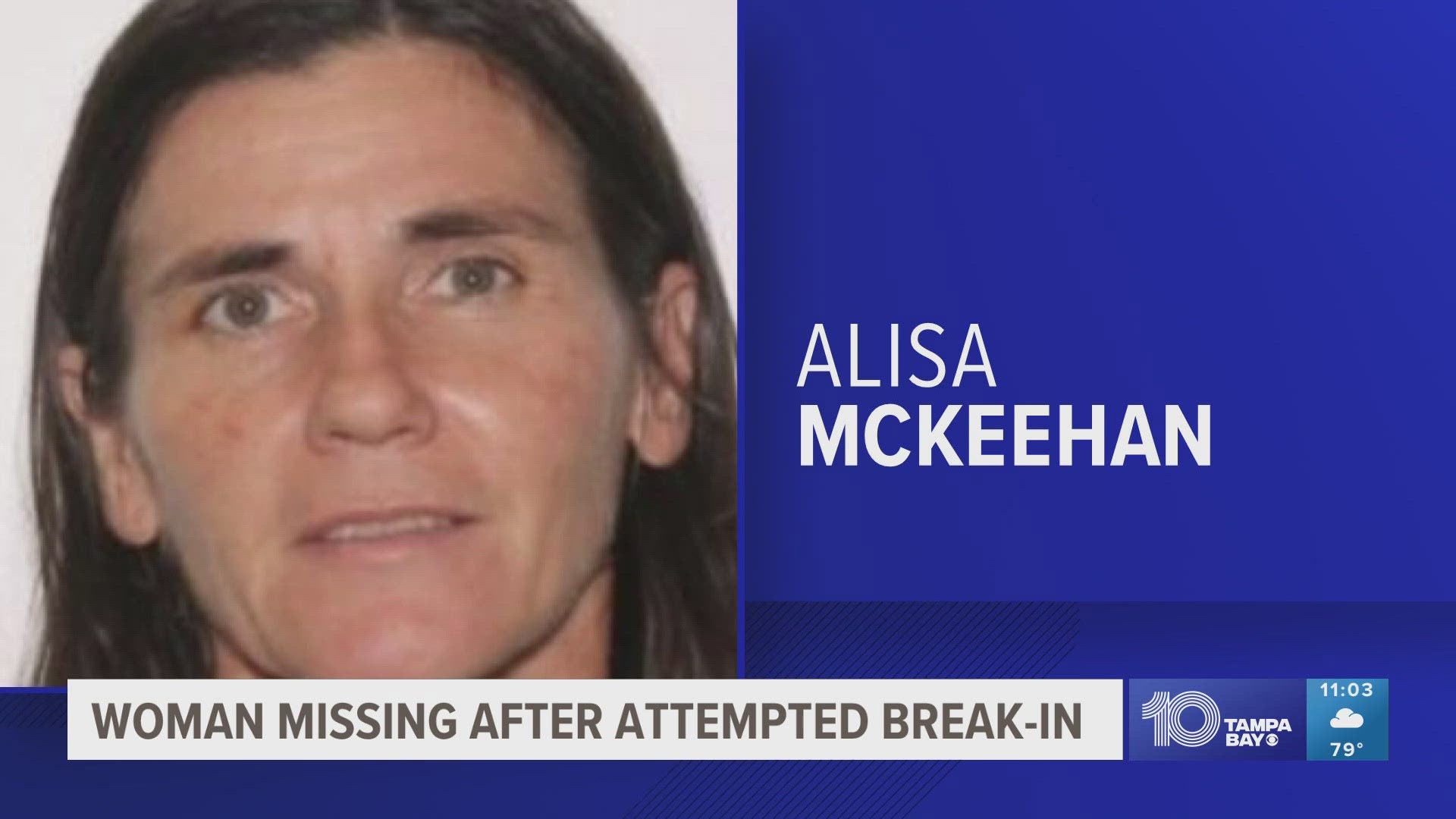 Deputies said two men were trying to break into a Port Richey home when Alisa McKeehan ran off.