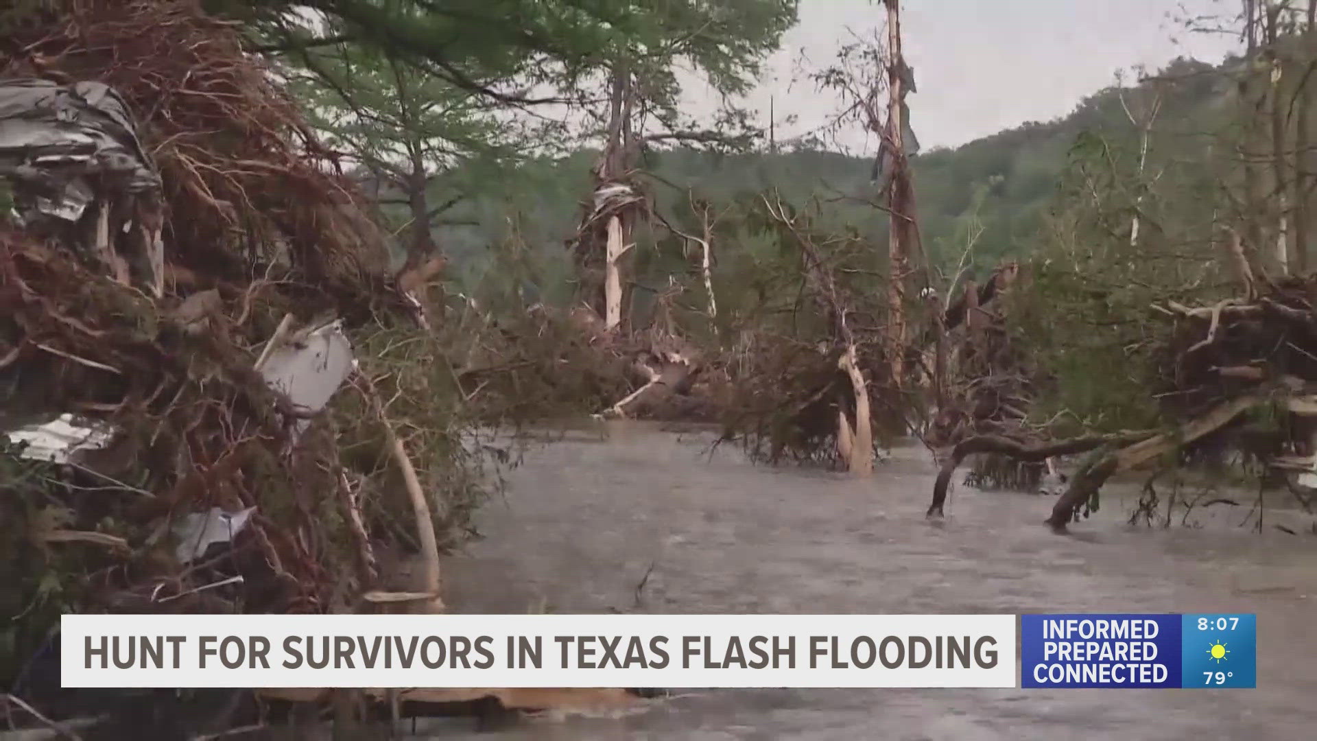 Months worth of heavy rain fell in just a few hours overnight, causing severe flash flooding of the Guadalupe River after as much as 10 inches poured down.