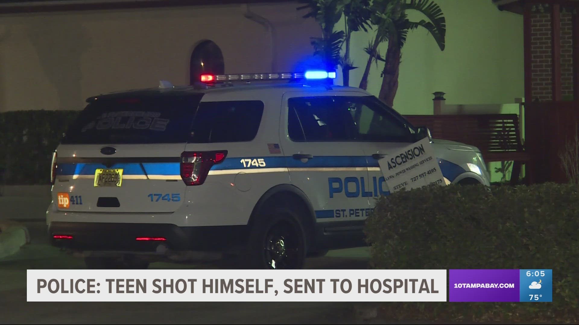 The teen boy told officers that someone shot him, police initially told 10 Tampa Bay.