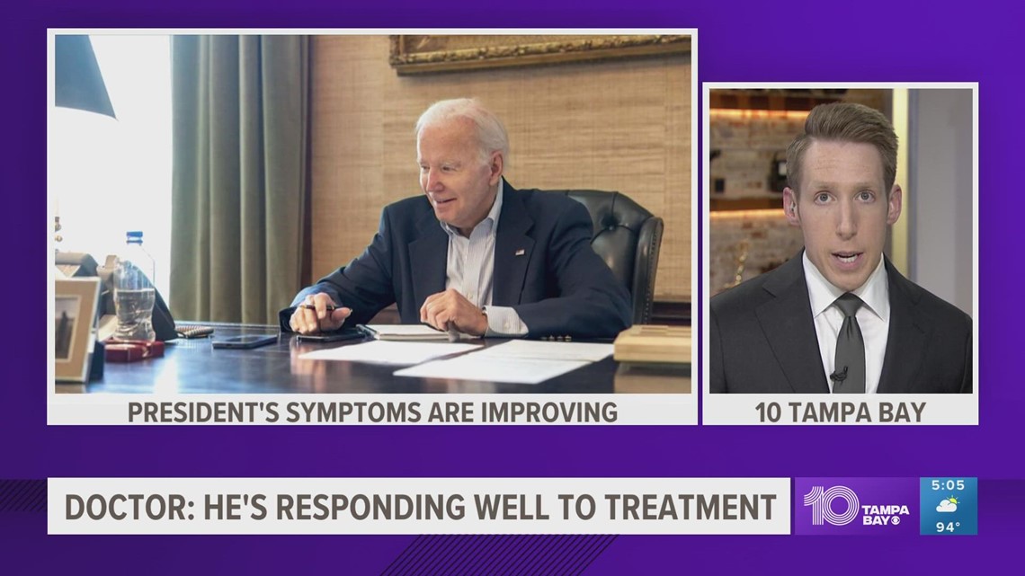 Biden's COVID symptoms improve; WH says he's staying busy