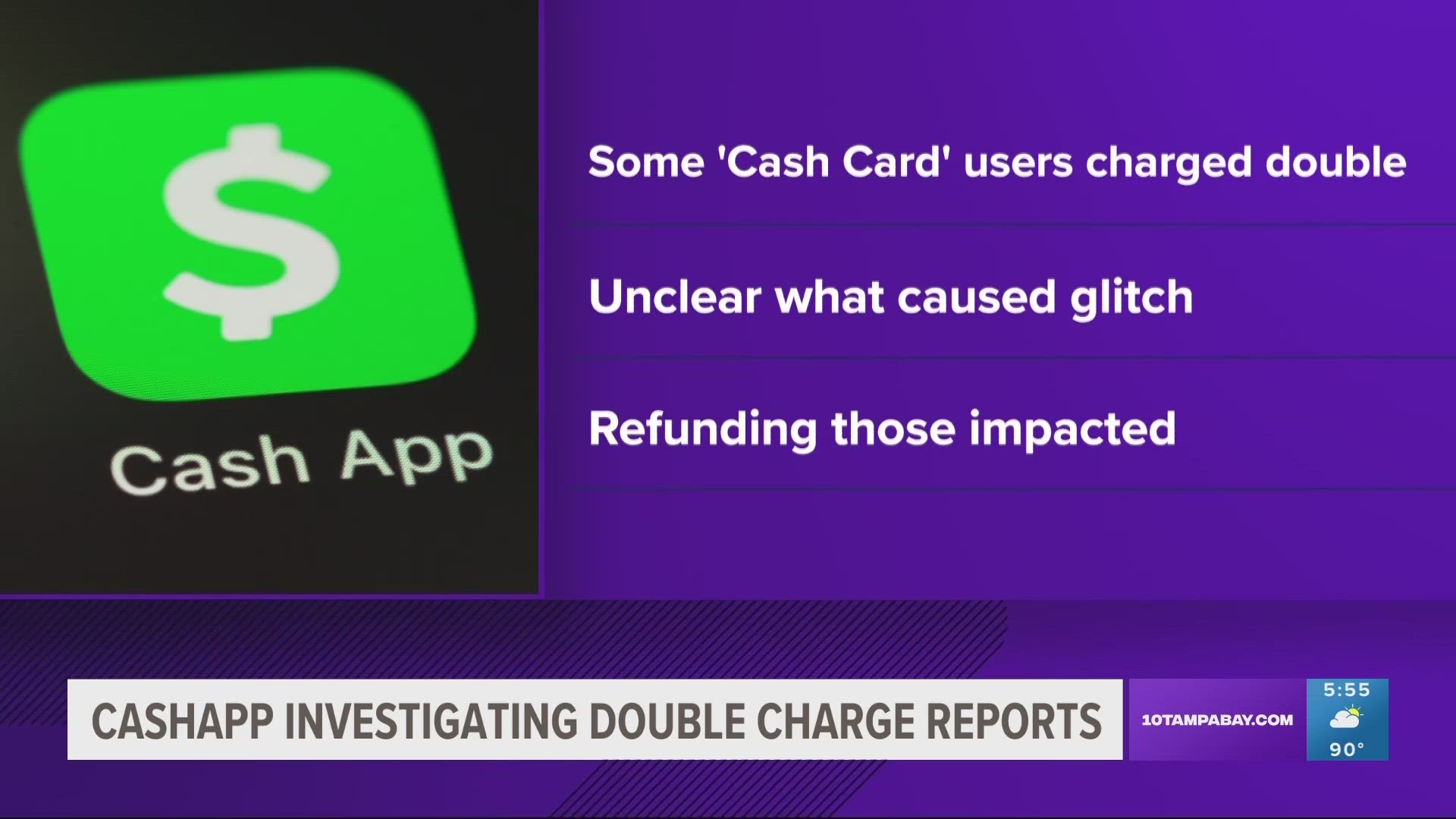 Some Cash App users reported seeing negative account balances after charges went through multiple times.