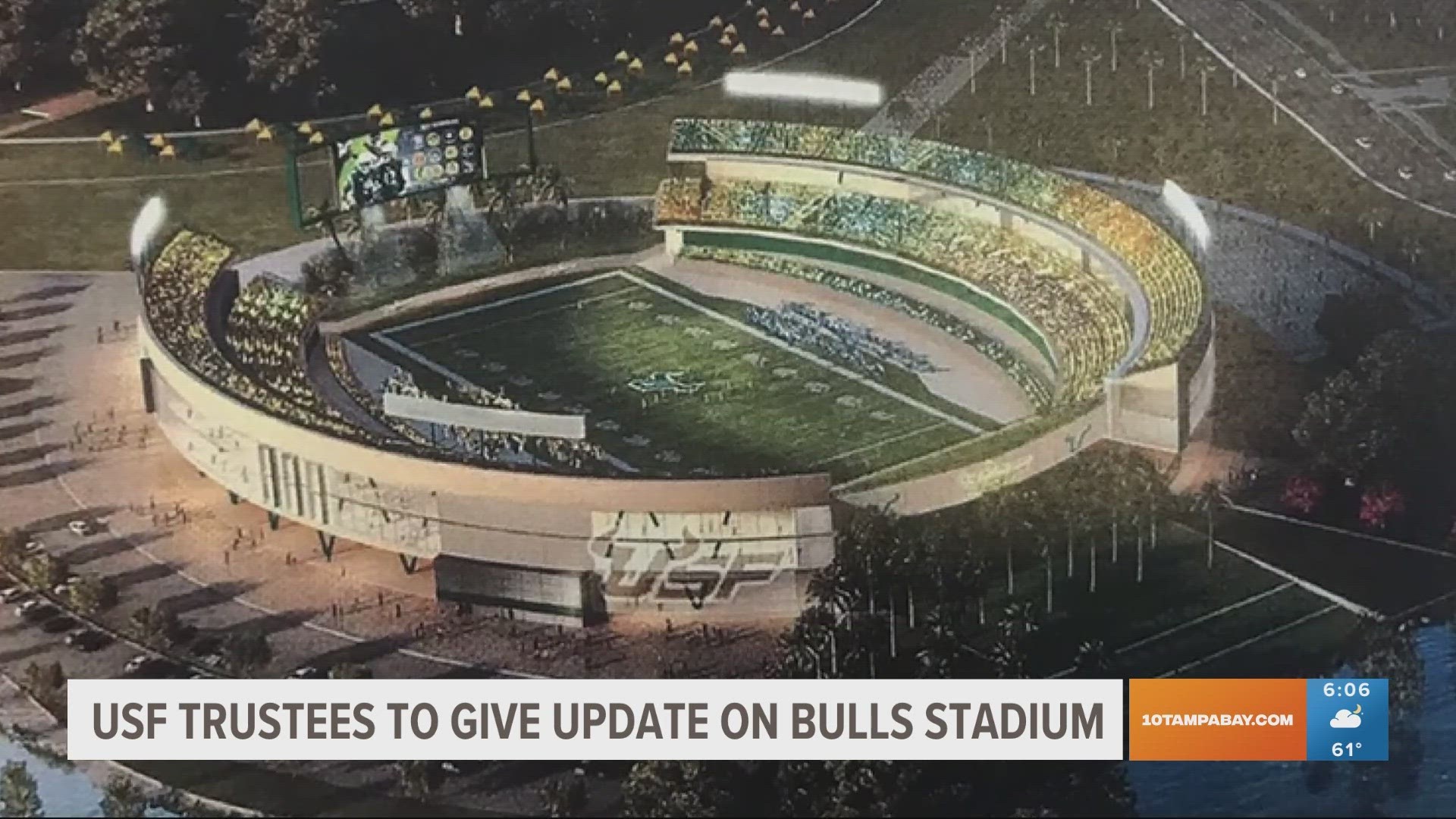 USF has changed course regarding its upcoming football stadium. We get the latest update from the board of trustees.