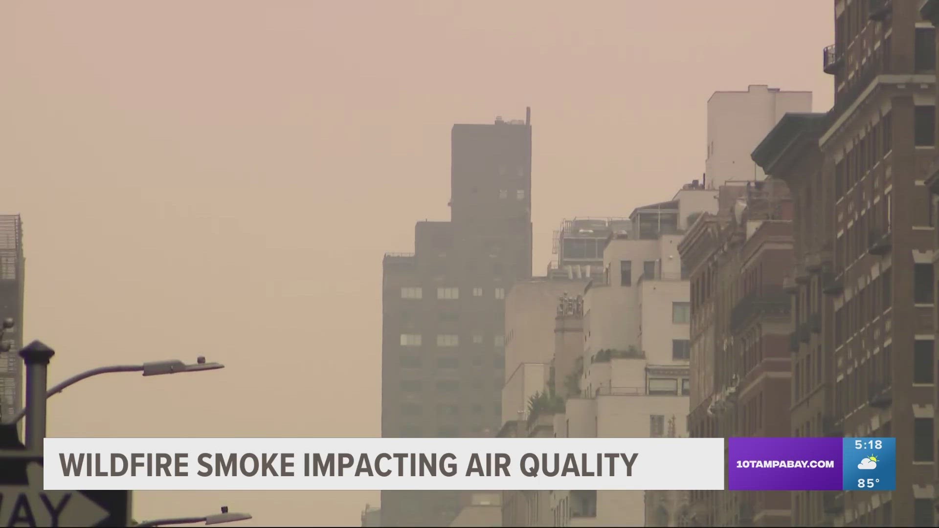 The haze prompted a ground stop in New York City's LaGuardia Airport and a ground delay in Newark International Airport.