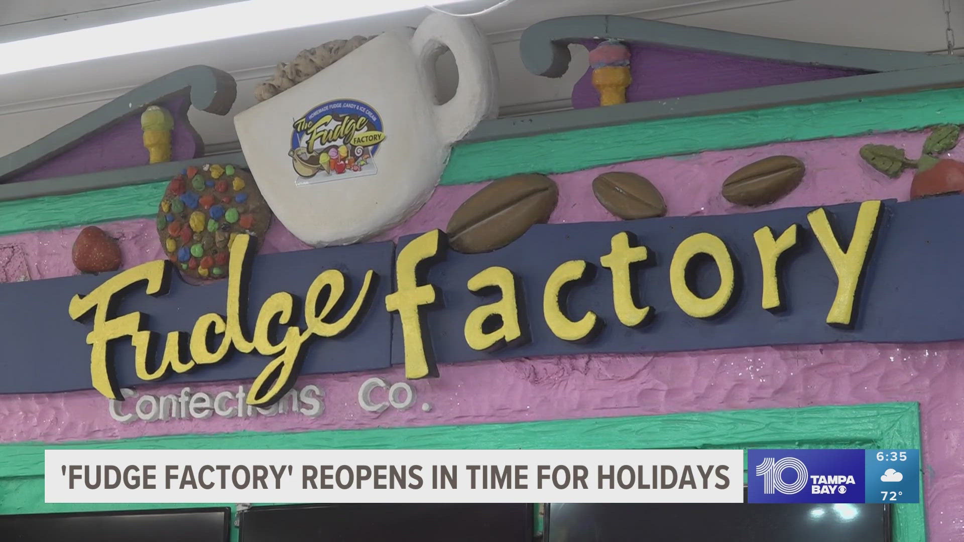 The Fudge Factory shops, in Bradenton Beach and Siesta Key, flooded during Hurricane Helene leading to two months of repairs and renovations.