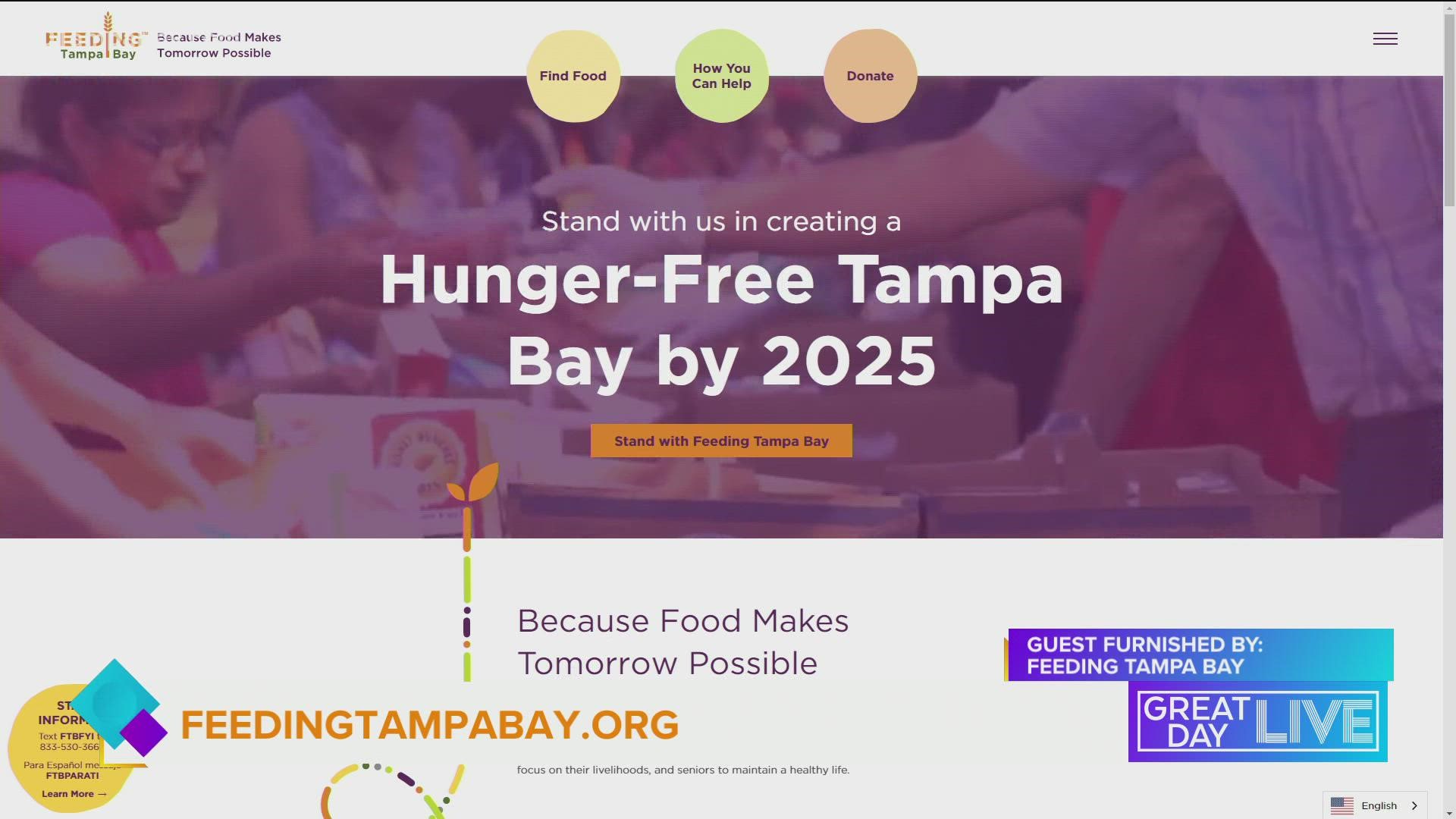 Feeding Tampa Bay spreads the message: “Come in for a meal, walk out with a future”