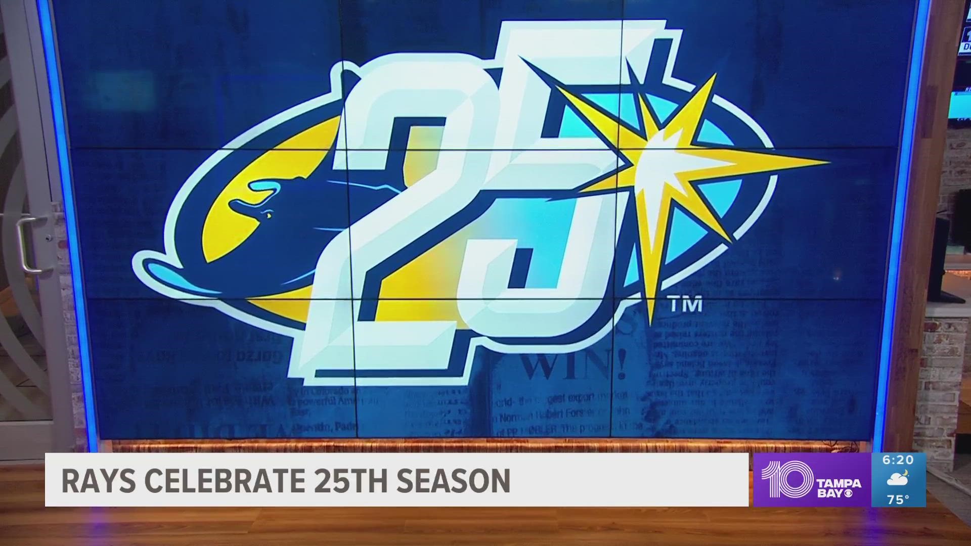 A special logo honoring the 25th season will be worn on Rays jerseys all season long.