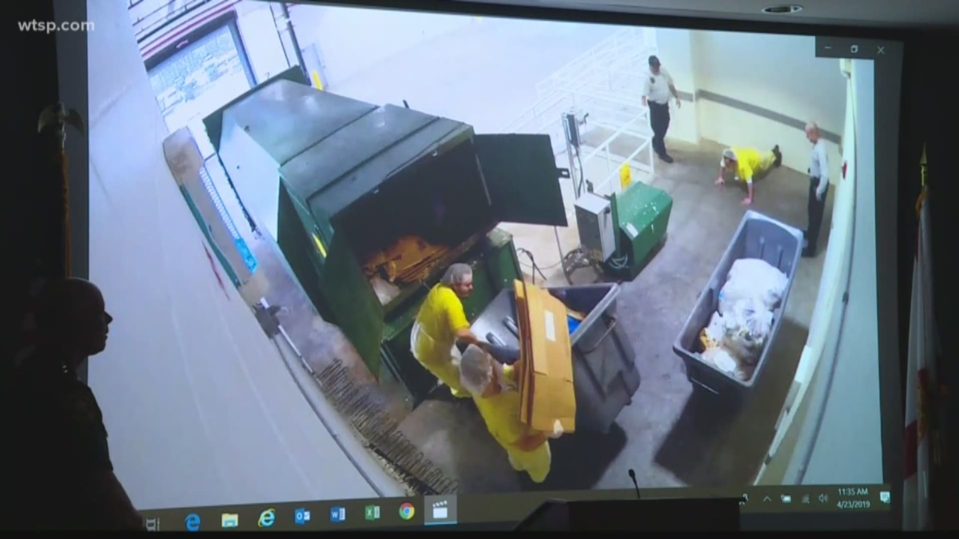 Surveillance video released Tuesday shows former Pinellas County deputy James Moran forced inmate Mario Christo to do pushups inside the Pinellas County Jail. The video also shows Moran kicking Christo in the ribs.