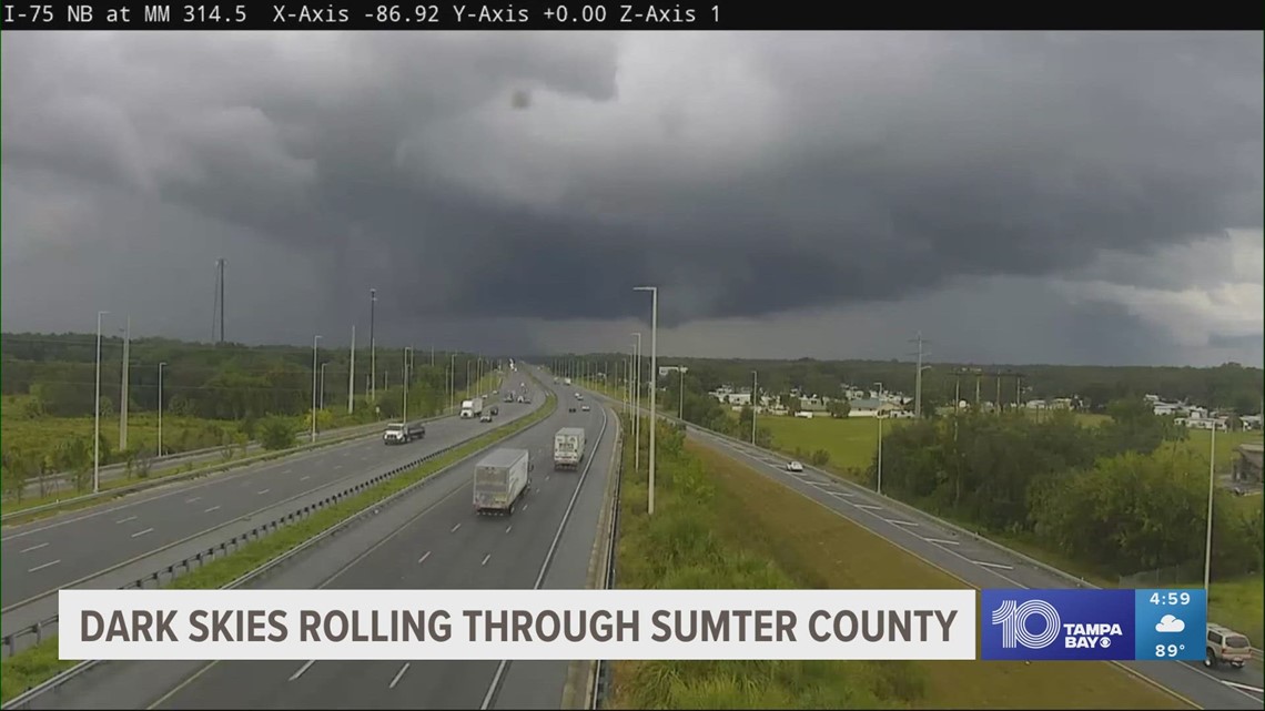 Dark Clouds Seen From Tornado-warned Storm In Sumter County, Florida ...