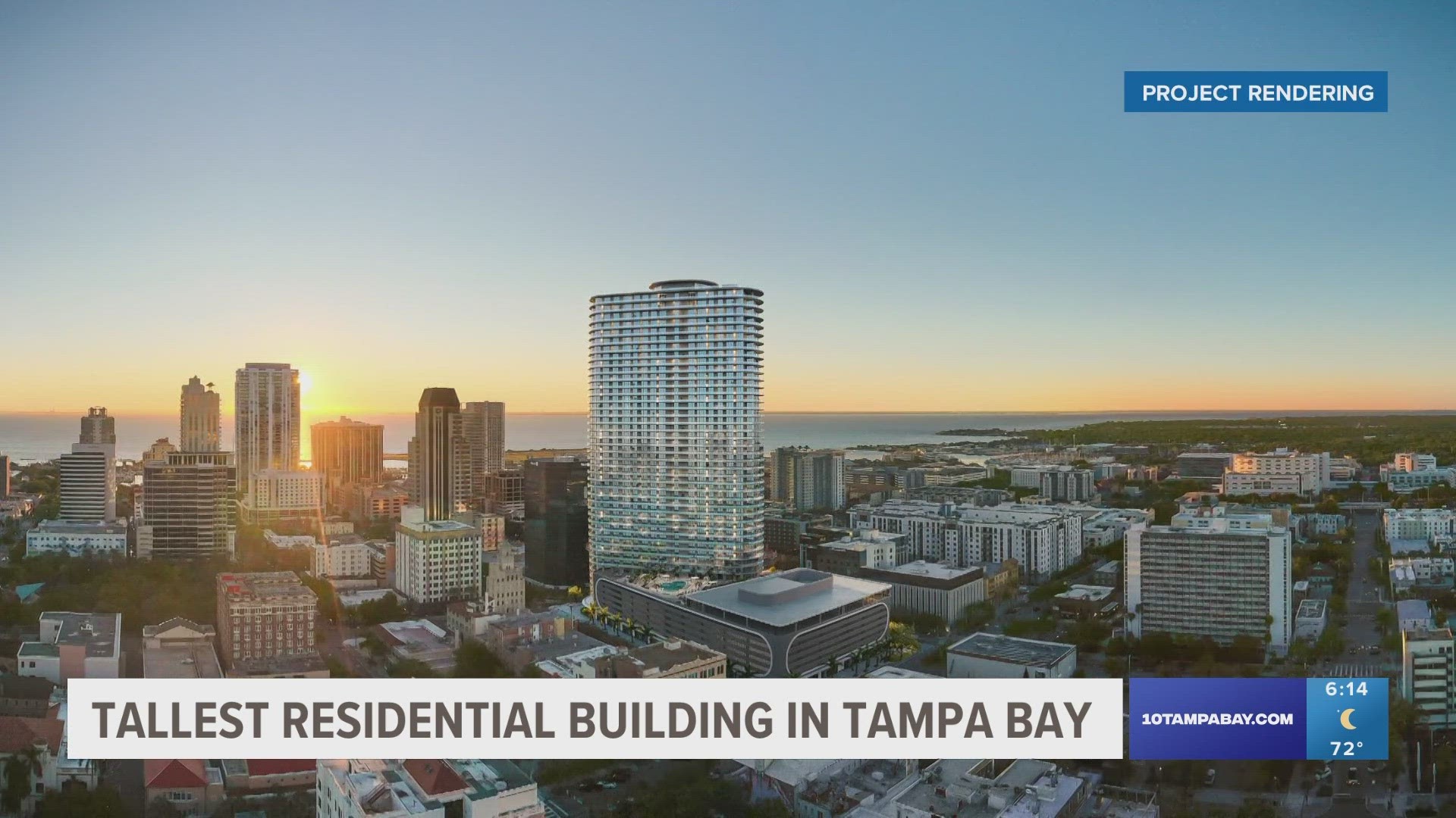 Construction of the 46-story "400 Central" in downtown St. Petersburg is expected to be complete by next Spring, with residents set to move in by Summer.