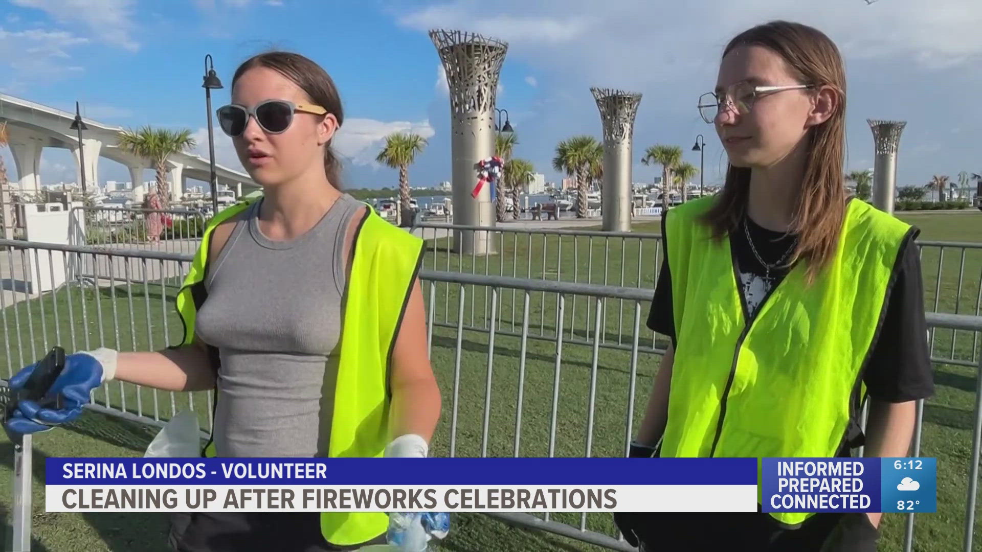 This weekend, four local groups teamed up to tackle the post-holiday mess at Coachman Park in Clearwater.