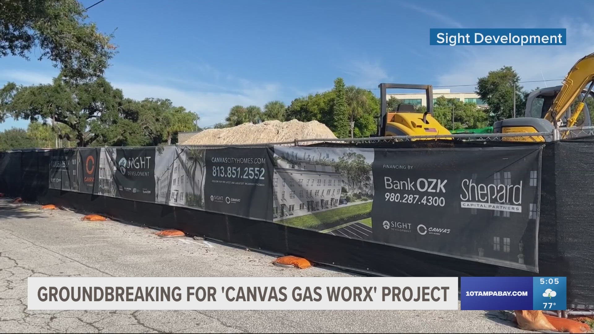 Construction underway for Canvas Gas Worx project in Tampa