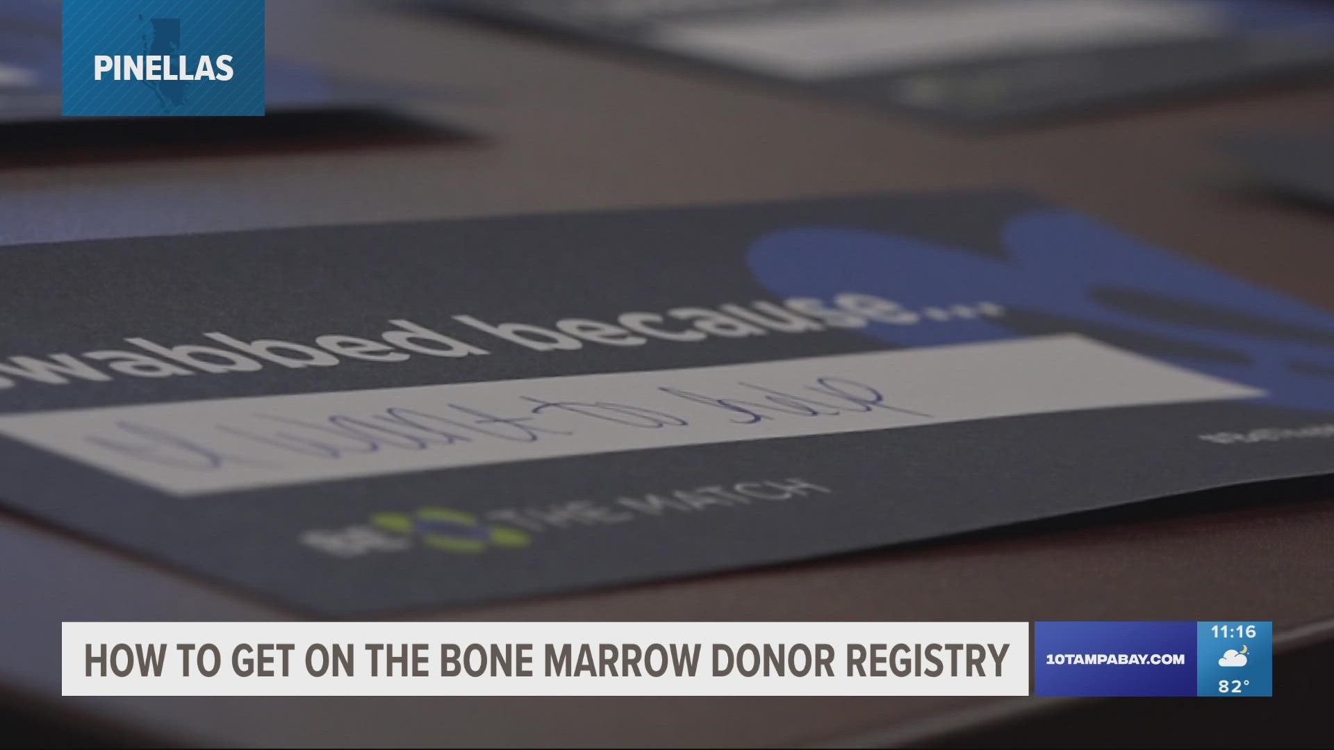 Be the Match will be at several Tampa Bay area hospitals this week allowing people to get on the registry.