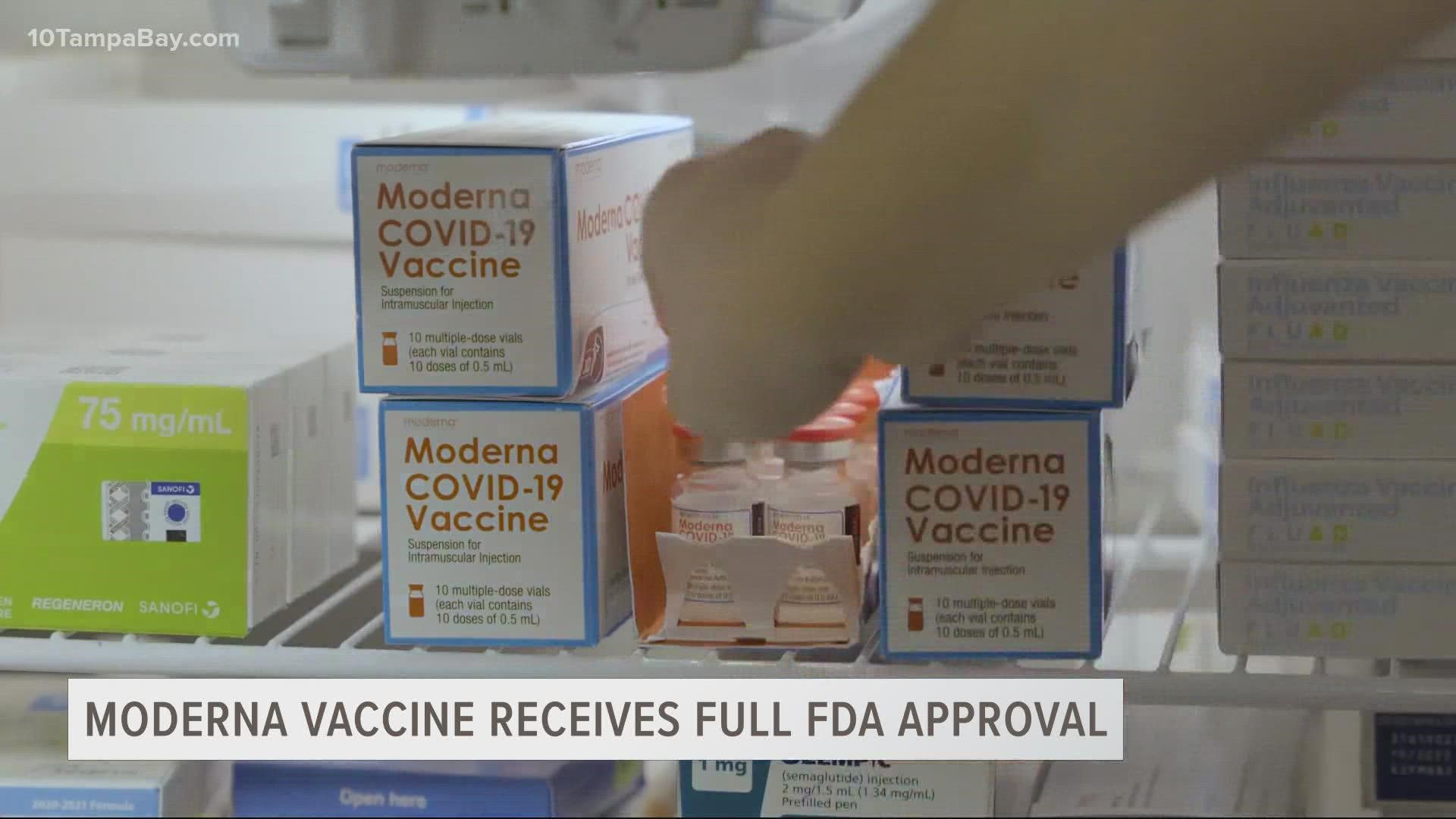 The vaccine is now the second fully approved inoculation against COVID-19 in the U.S.