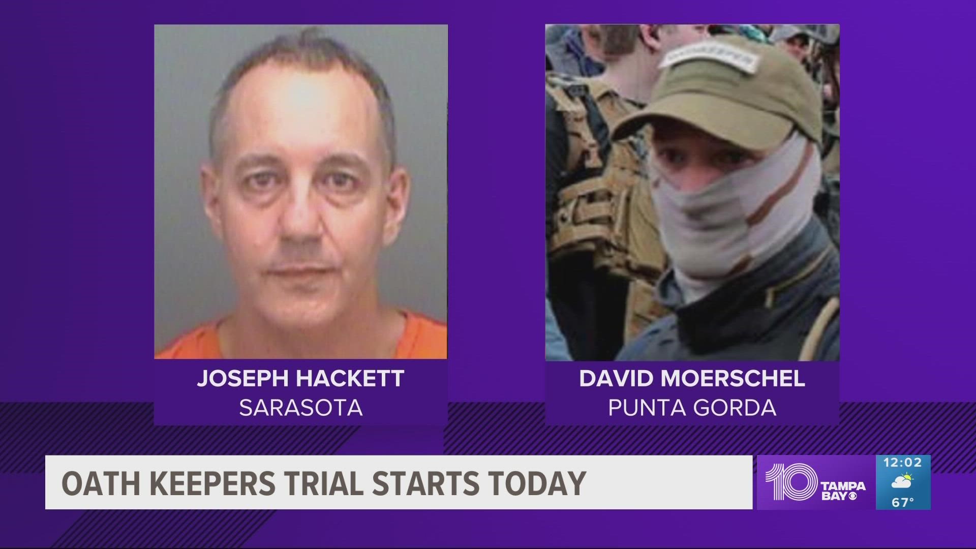 Joseph Hackett, of Sarasota, and David Moerschel of Punta Gorda both face charges.