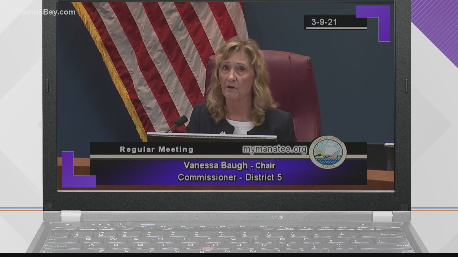 Manatee County Commission Chair Vanessa Baugh, who has faced calls to step down, texted: "After all, 22 is right around the corner."