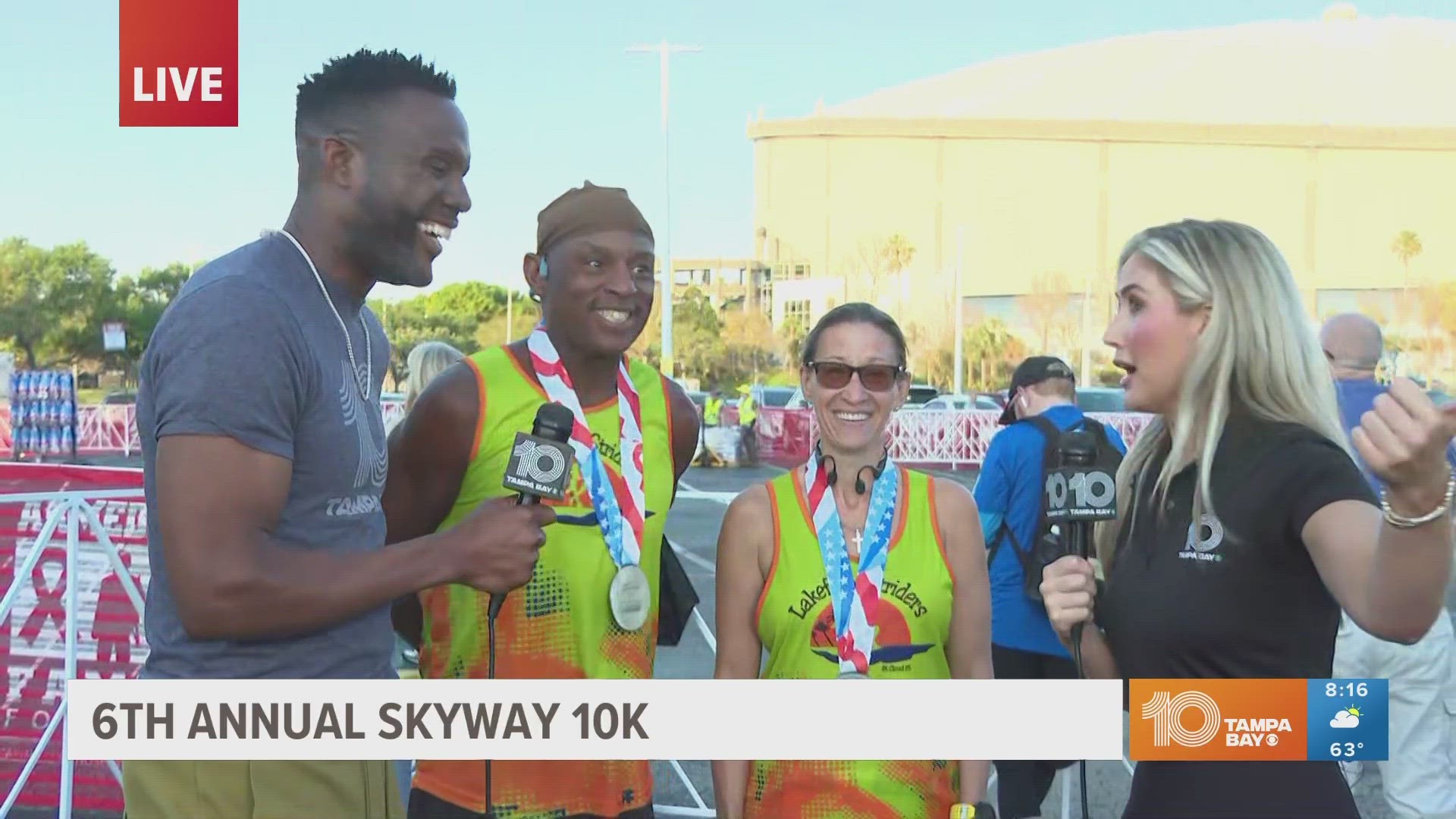 Anthony Martin and Robyn Spurro-Spina plan on being back to run in the Skyway 10K next year.p
