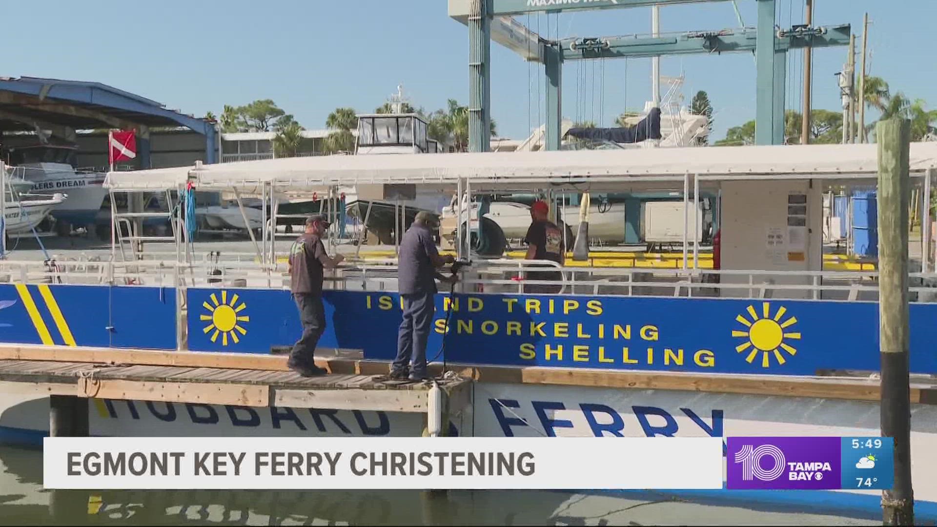 Hubs Marine Fabrication has christening, launch for Egmont Key Ferry