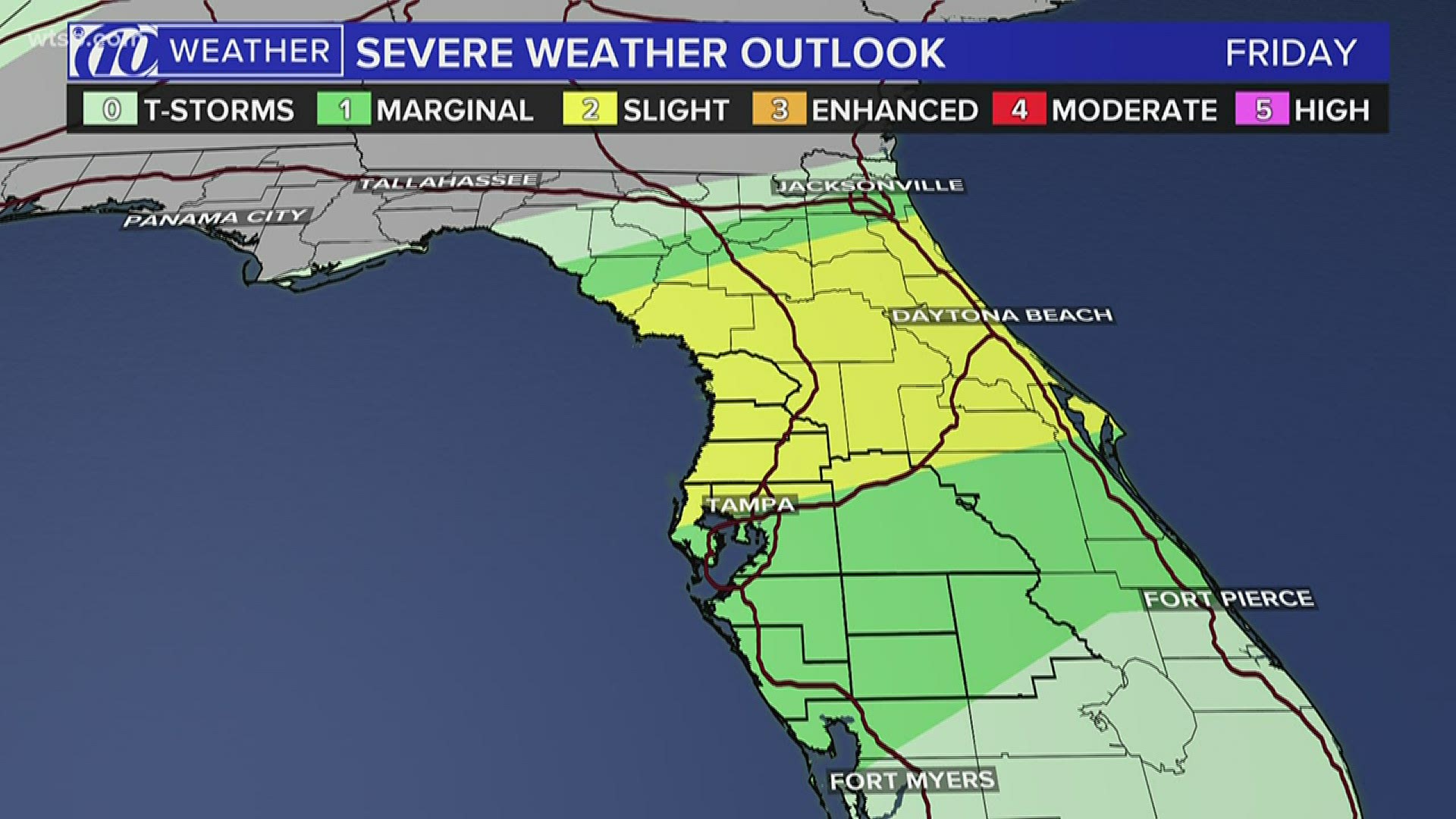 Rounds of storms, severe weather possible in Tampa Bay