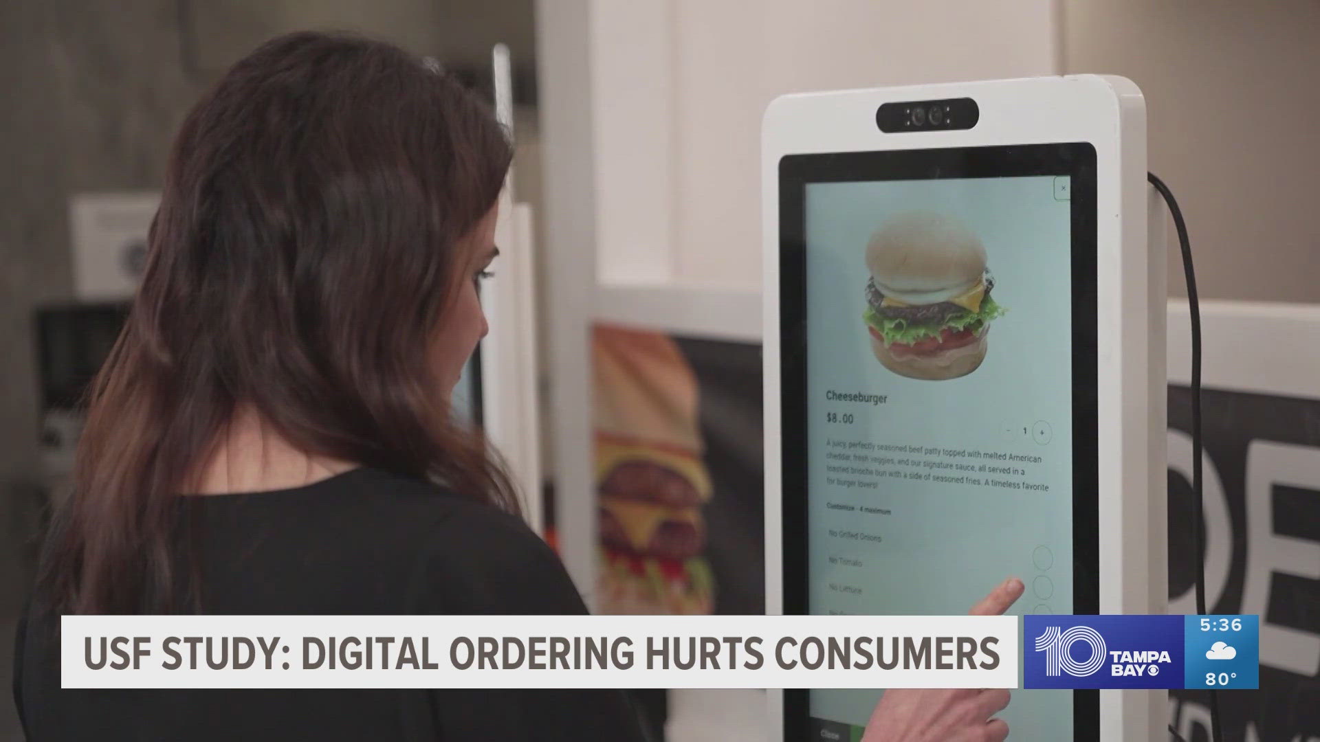 The study compared the cognitive effects of ordering food from a digital screen to traditional methods, such as printed menus.